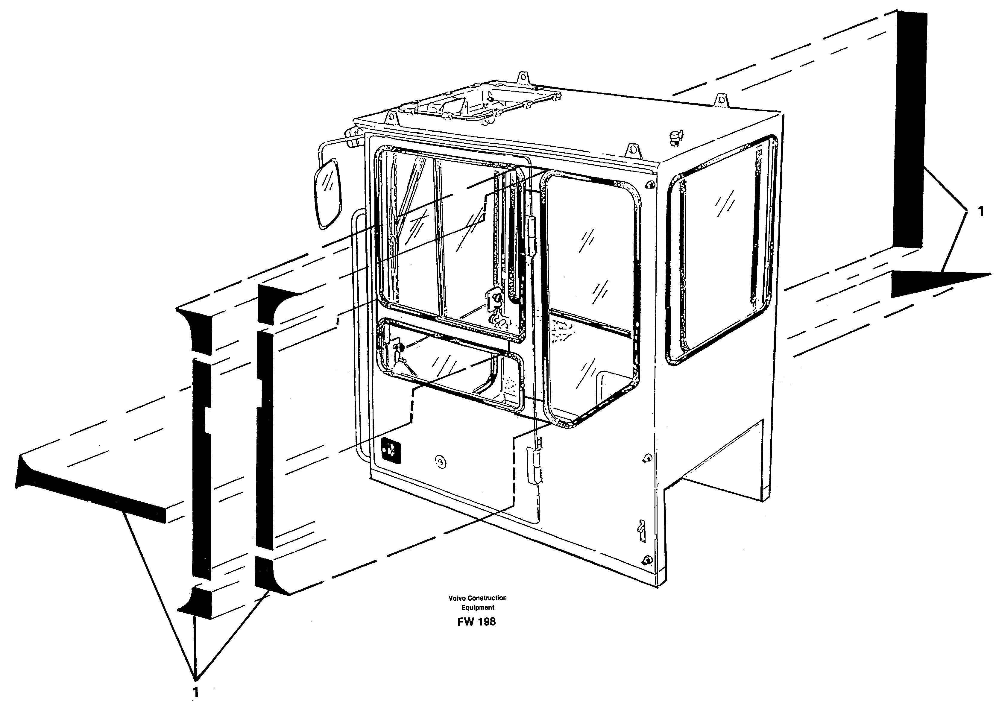 Decor stripes, outer location on cab — volvo parts diagram