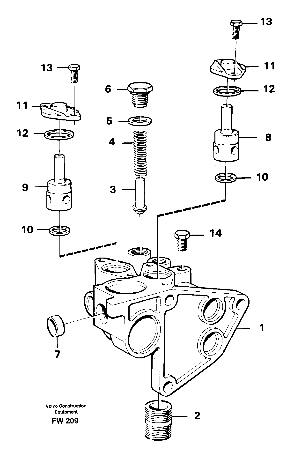 Housing, oil filter — volvo parts diagram