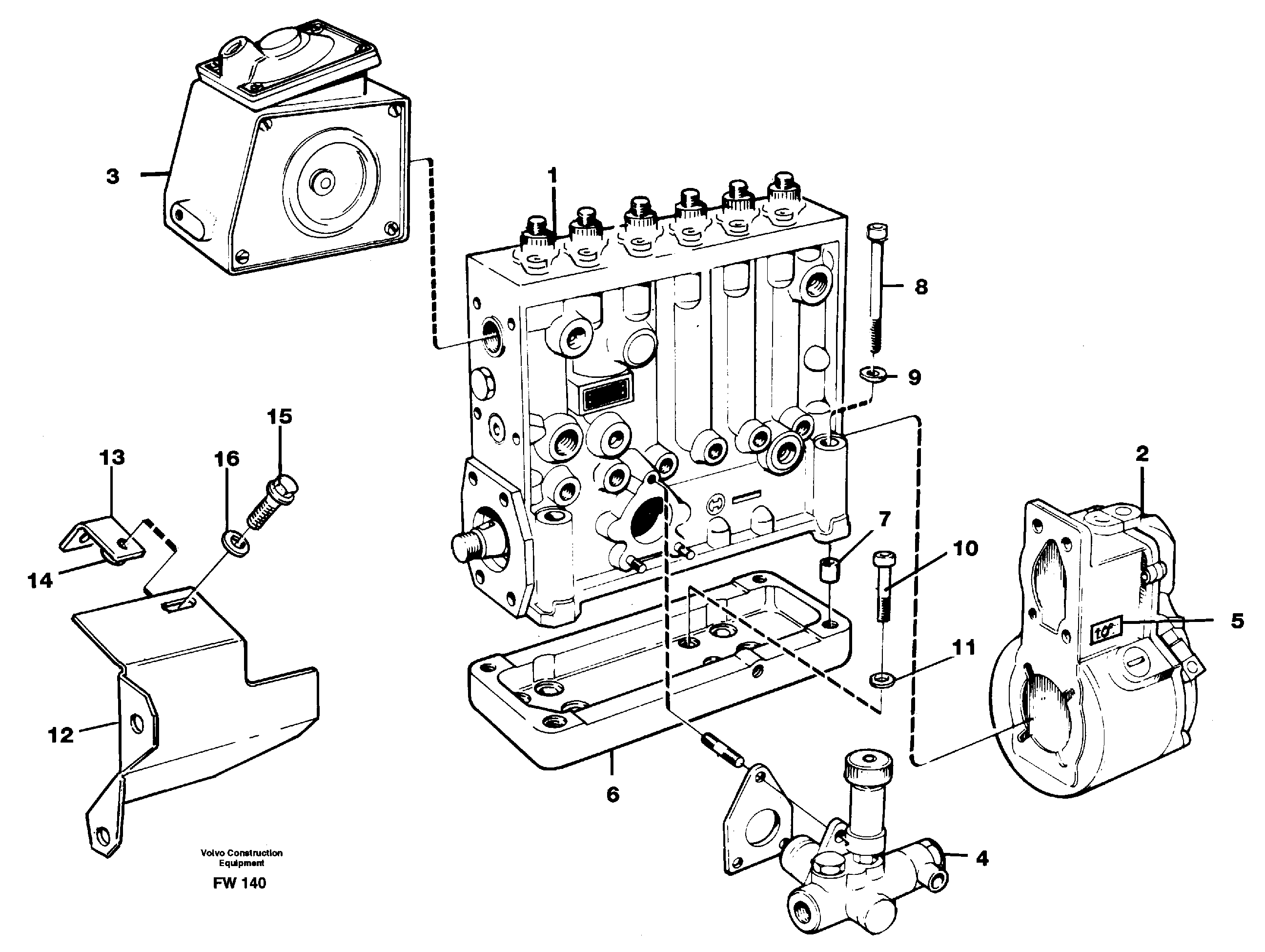 Injection pump — volvo parts diagram