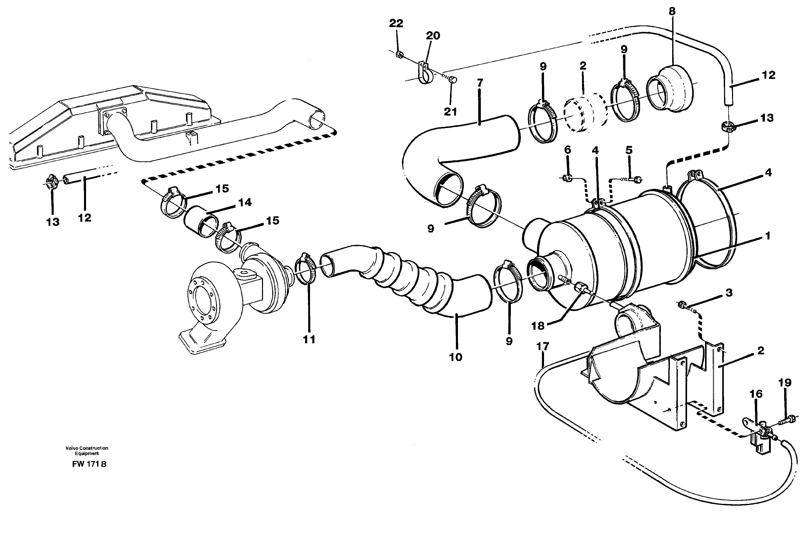 Inlet system — volvo parts diagram