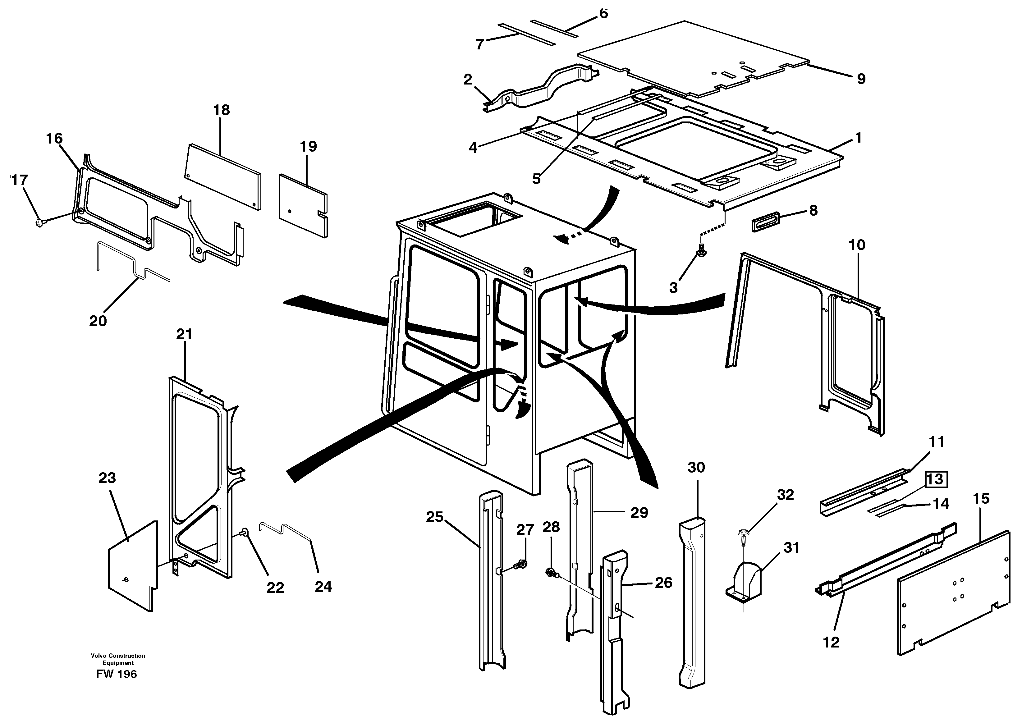 Cabin coating — volvo parts diagram