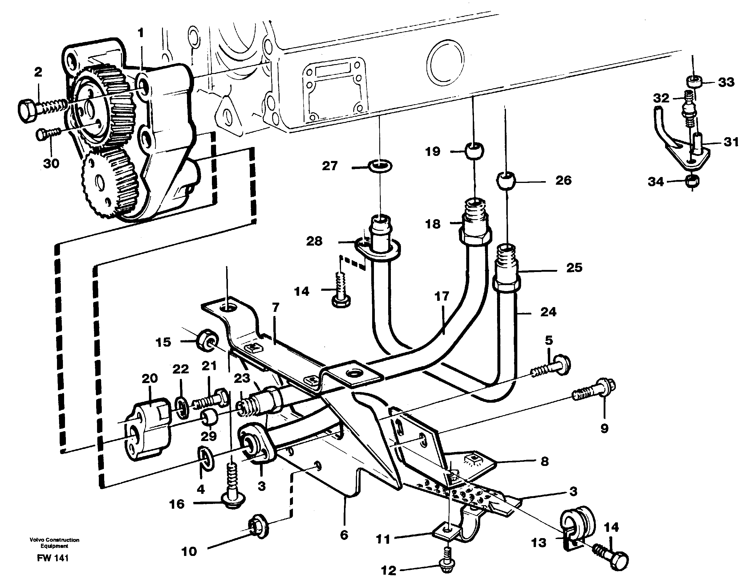Lubricating oil system — volvo parts diagram