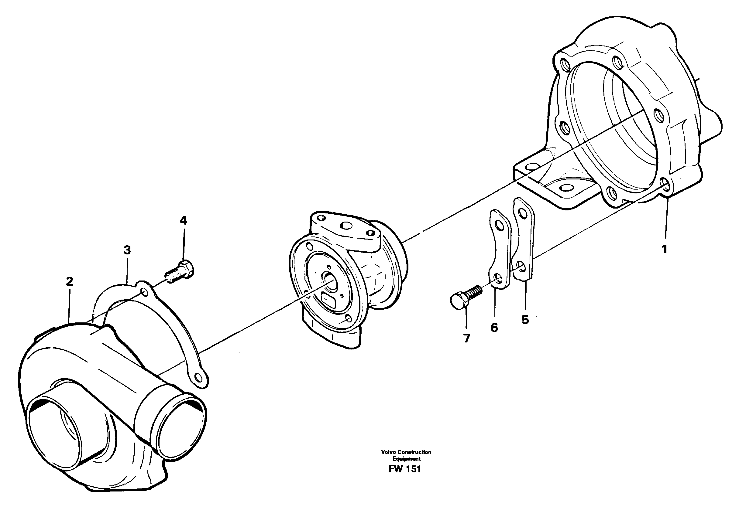 Turbo charger — volvo parts diagram