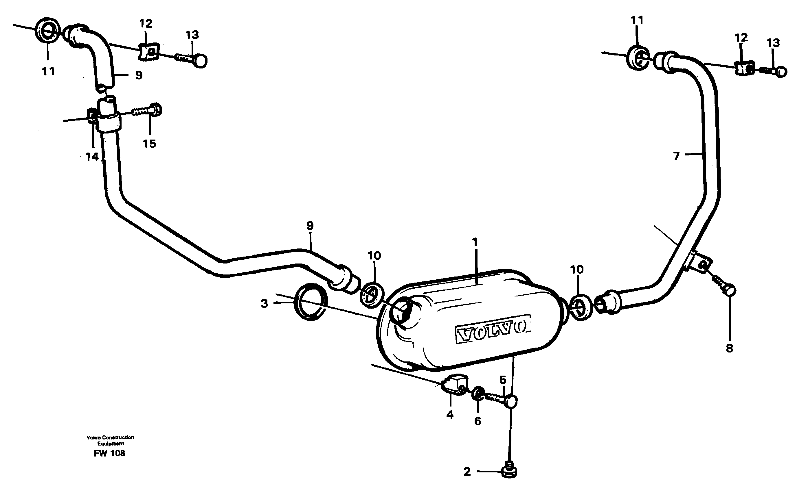 Oil cooler — volvo parts diagram