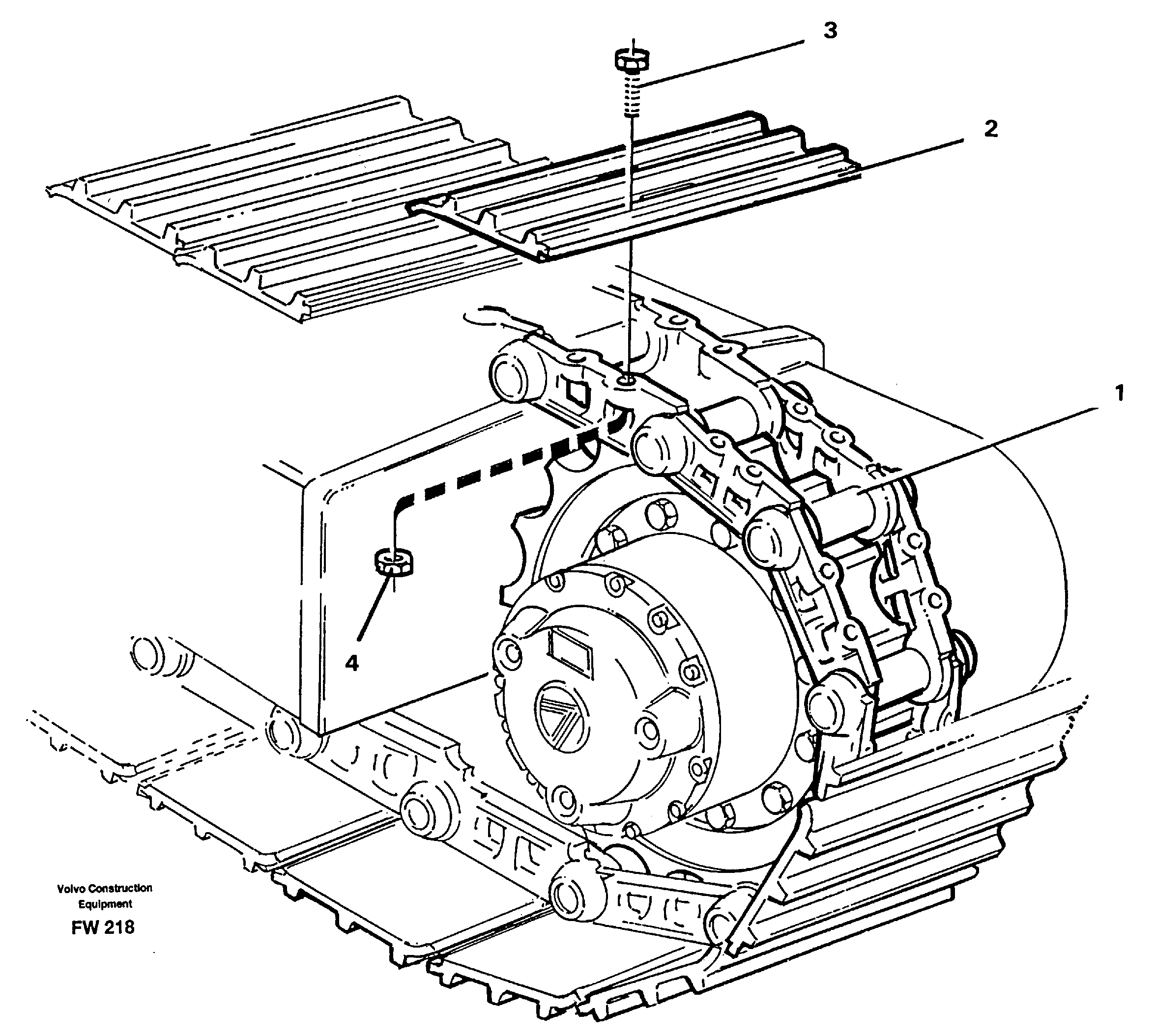 Crawler track, Prod 14301016  14302178. 14302179. 14302180. 14302181, 14302773 — volvo parts diagram