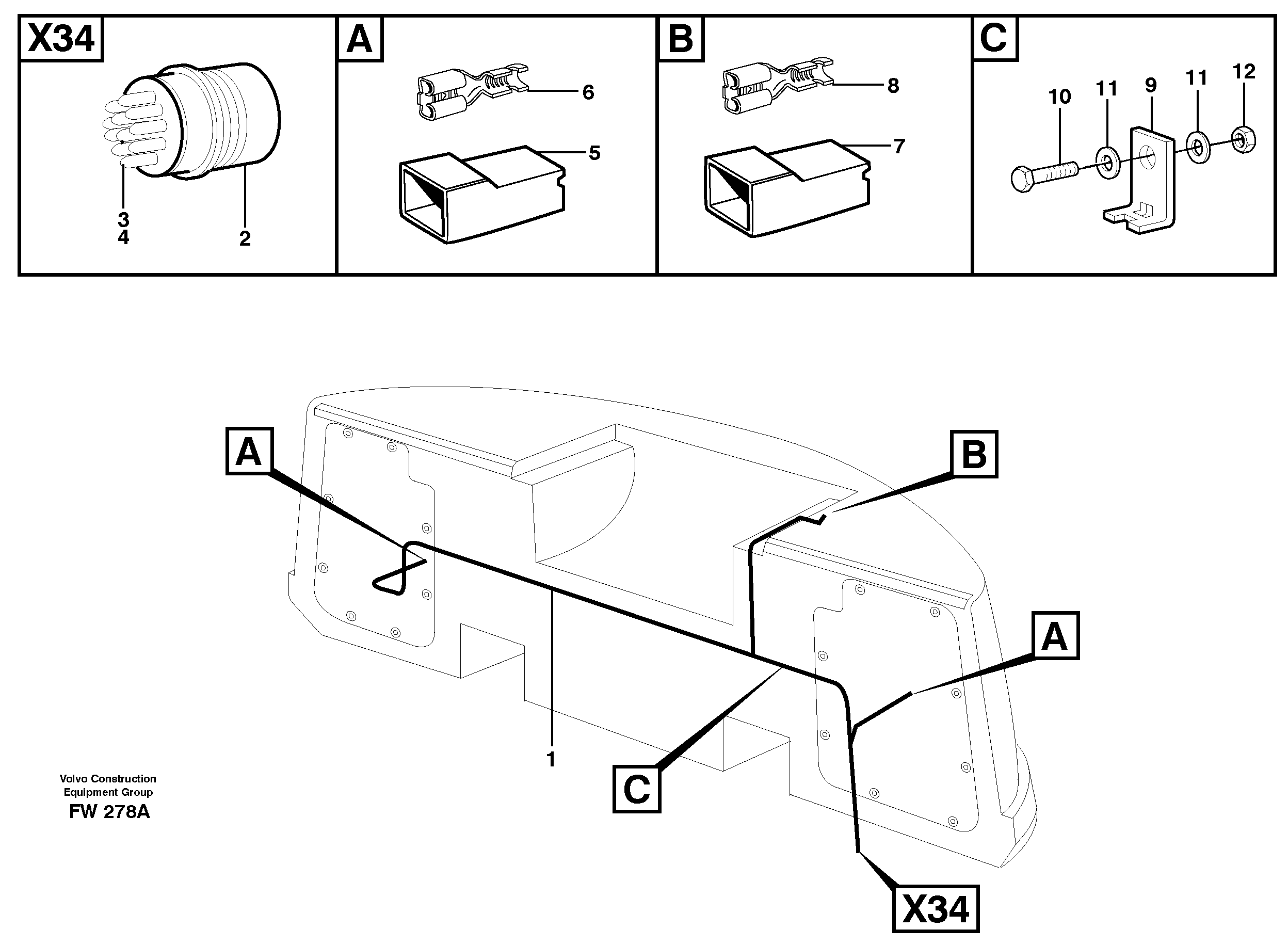Cable harnesses, load weight — volvo parts diagram