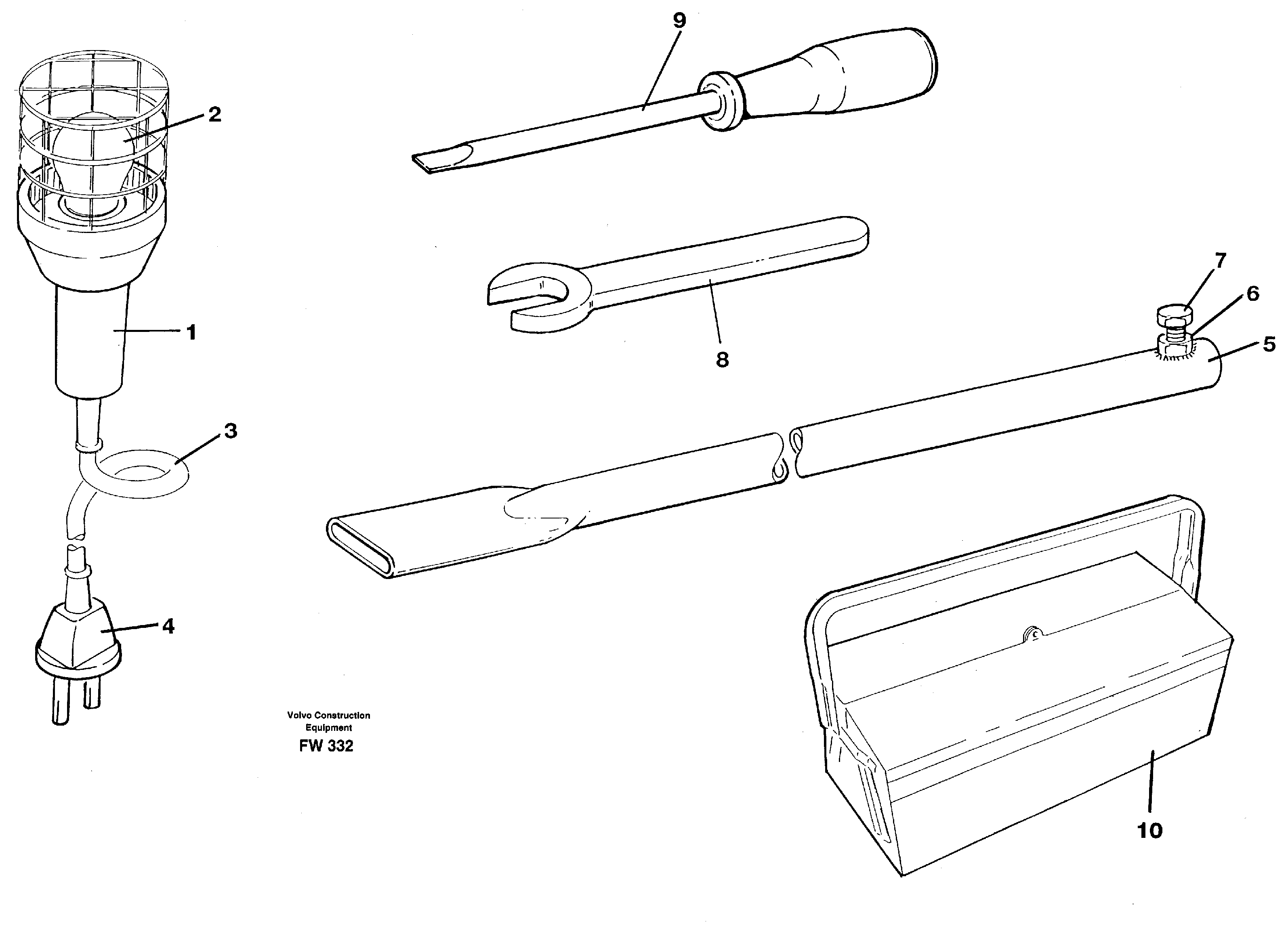 Tool kit  14302033 — volvo parts diagram