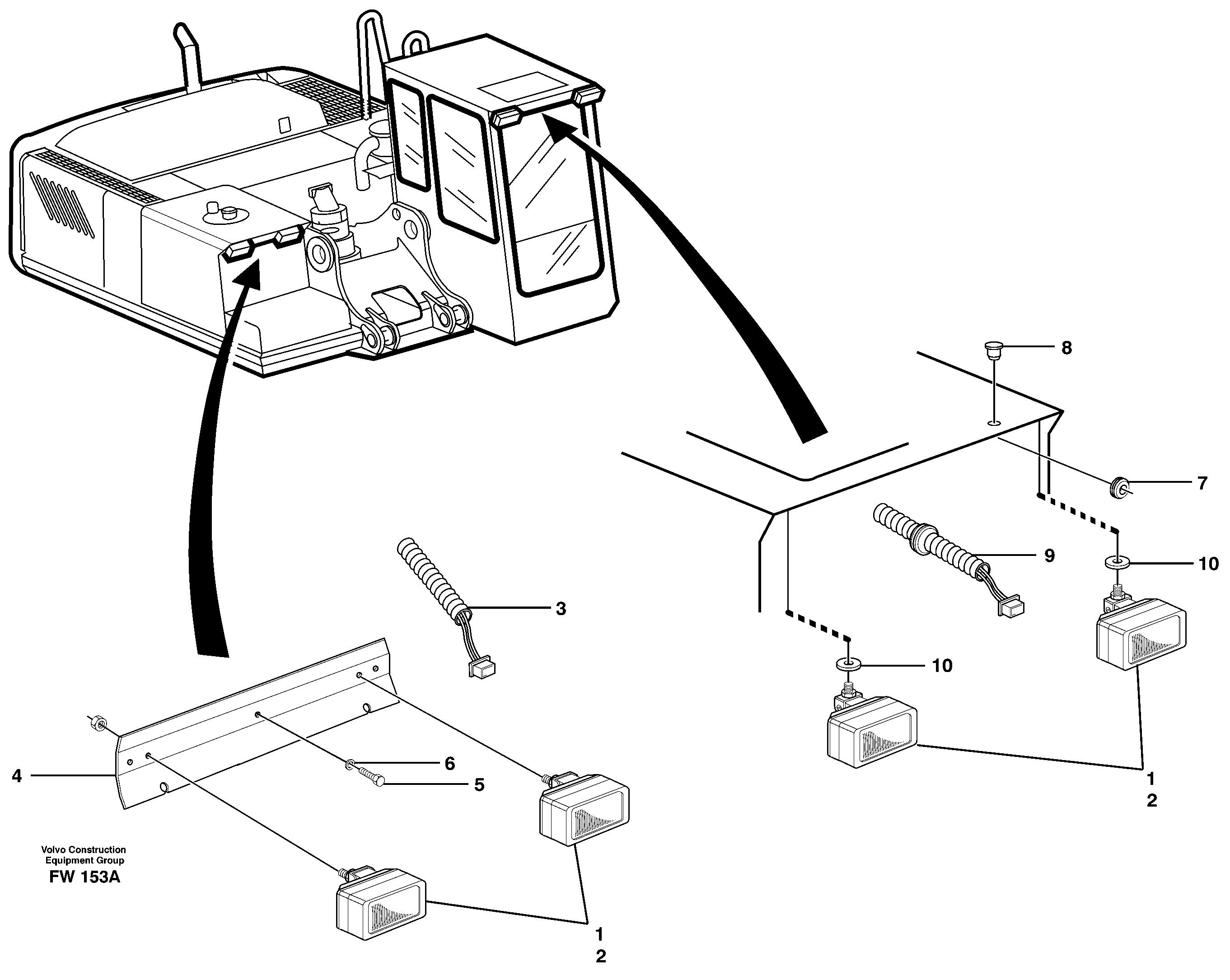 Lighting, front — volvo parts diagram
