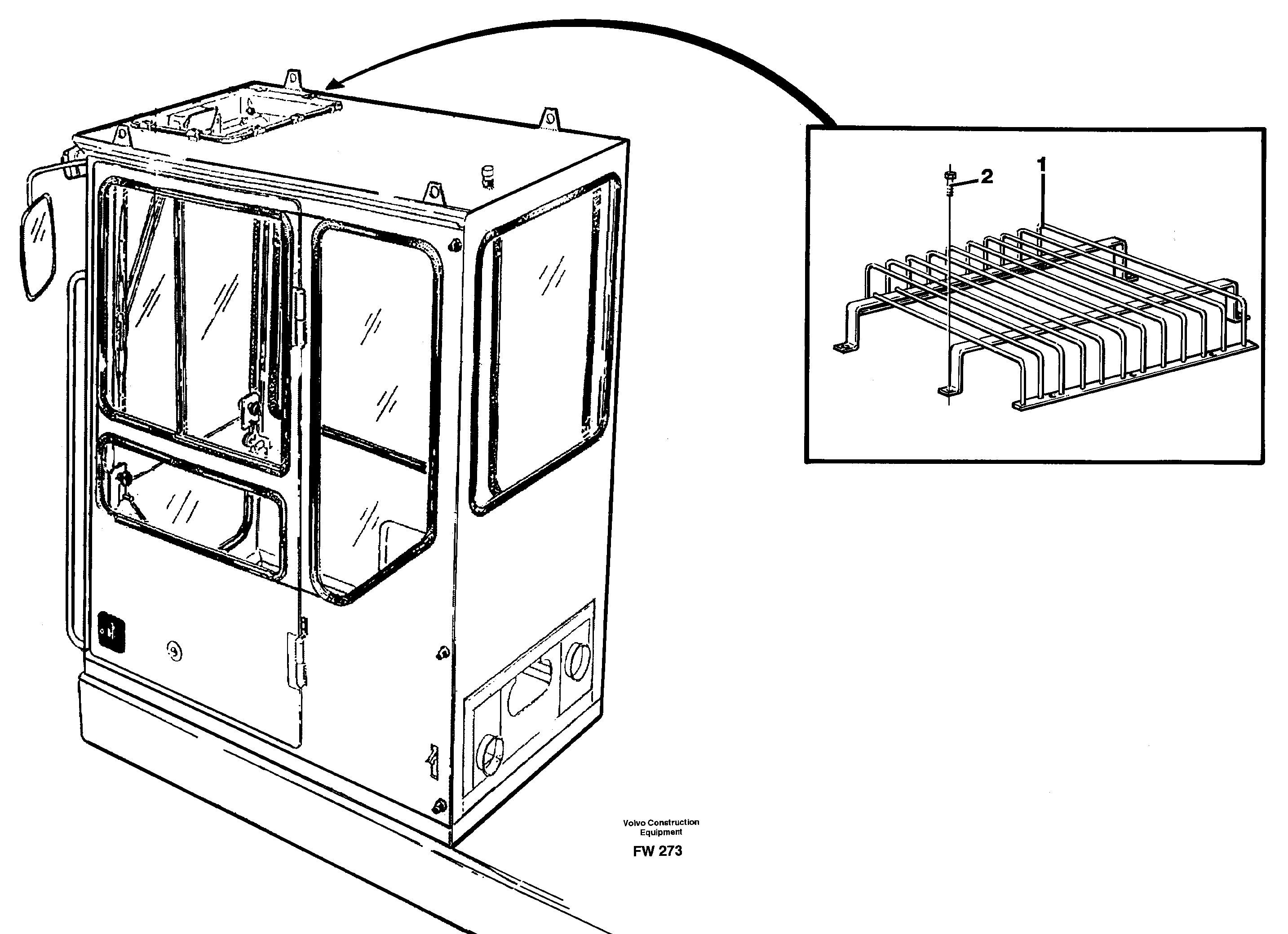 Grille over roof Window  14253611 — volvo parts diagram