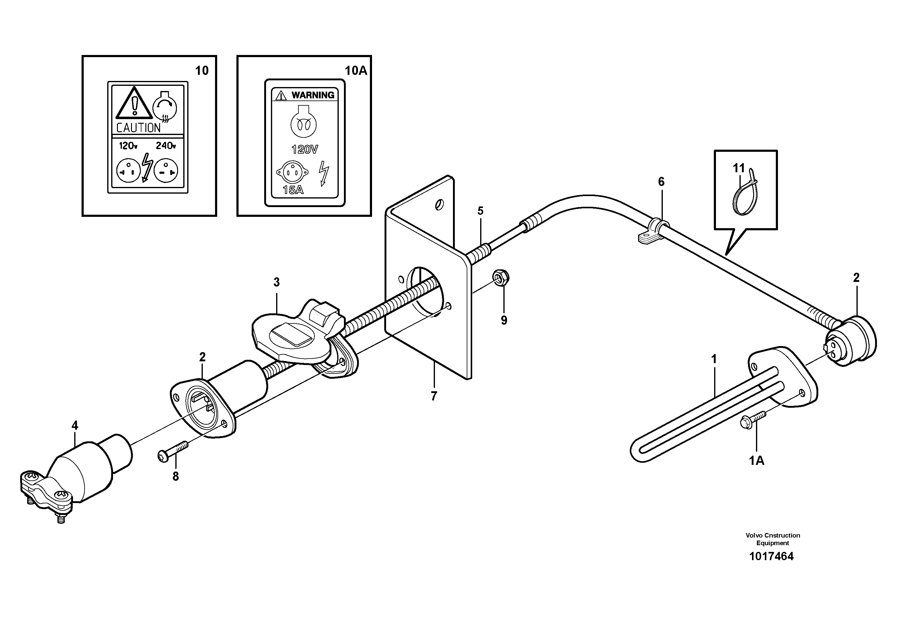 Engine heater.  80486, 82167 — volvo parts diagram