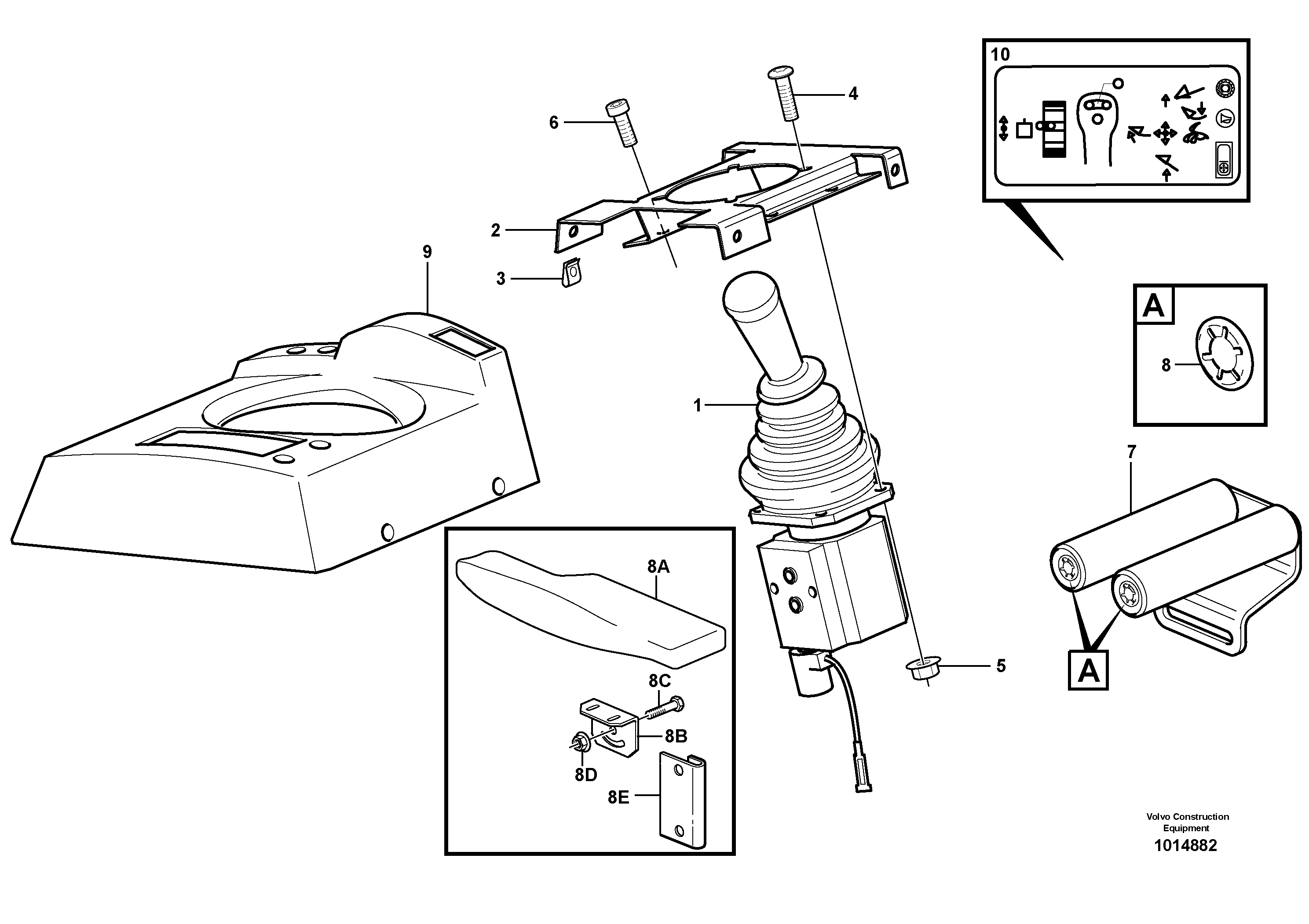 Servo valve with fitting parts.  80363, 80364 — volvo parts diagram