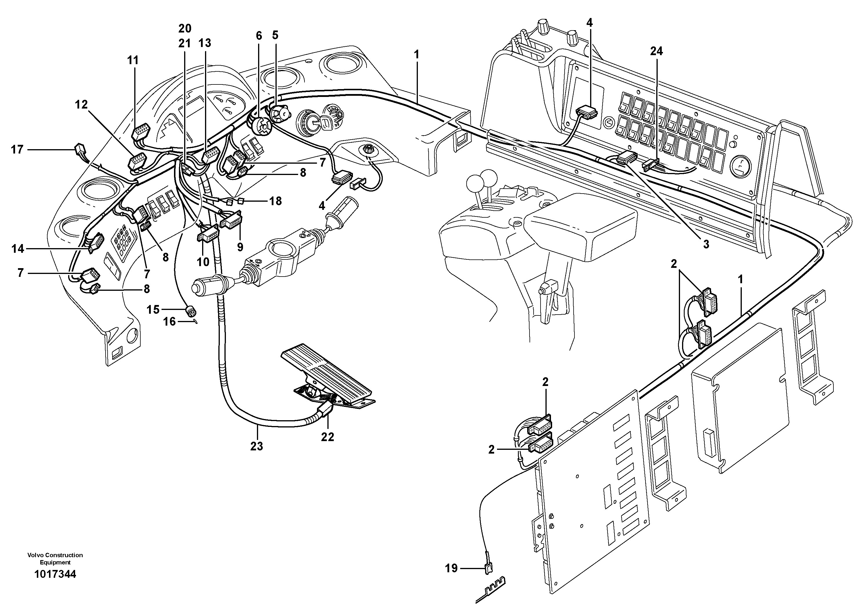 Cable harnesses, instrument panel  82767, 82768, 82769 — volvo parts diagram