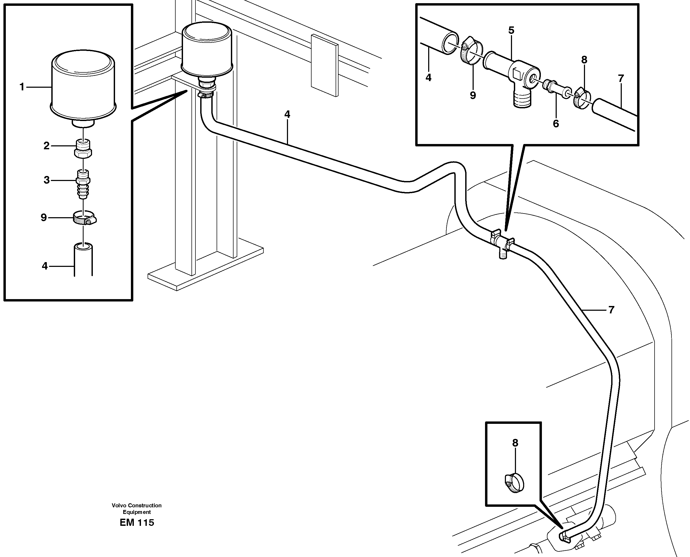 Ventilation for transmission — volvo parts diagram