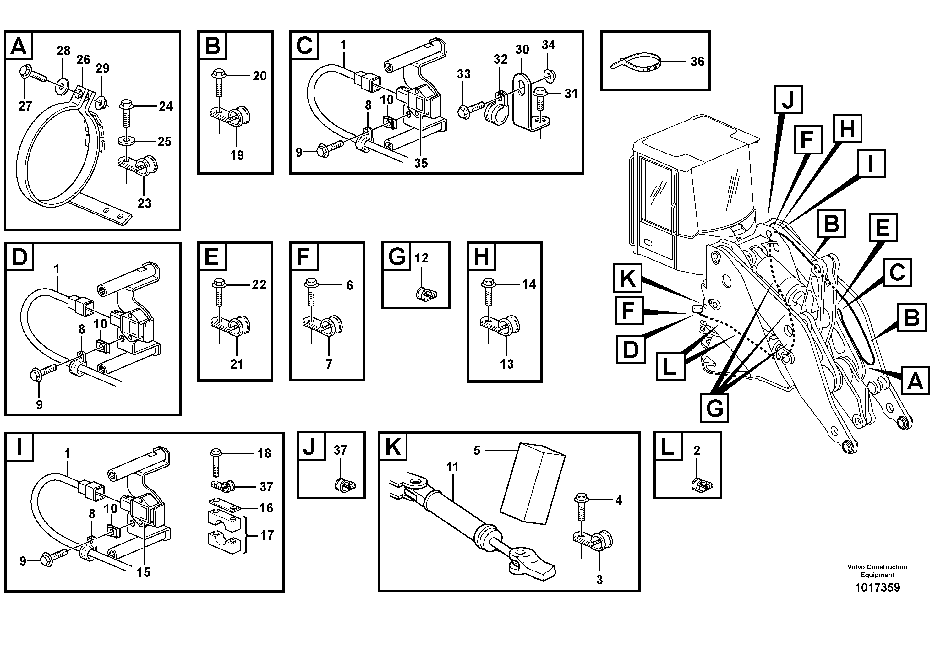 Cable harness  82767, 82768, 82769 — volvo parts diagram