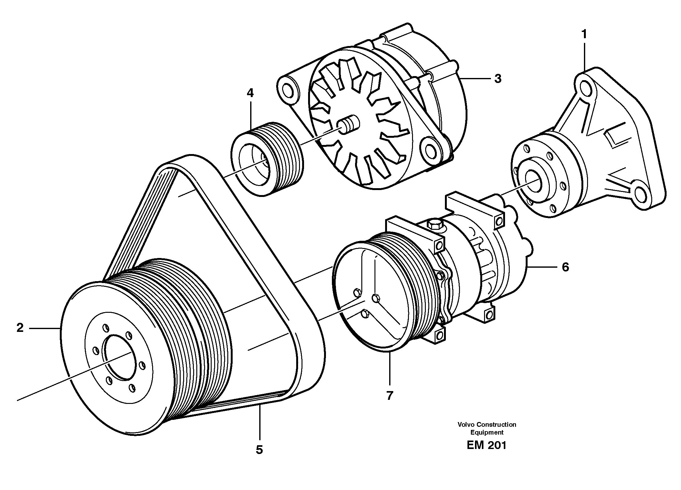 Belt transmission — volvo parts diagram