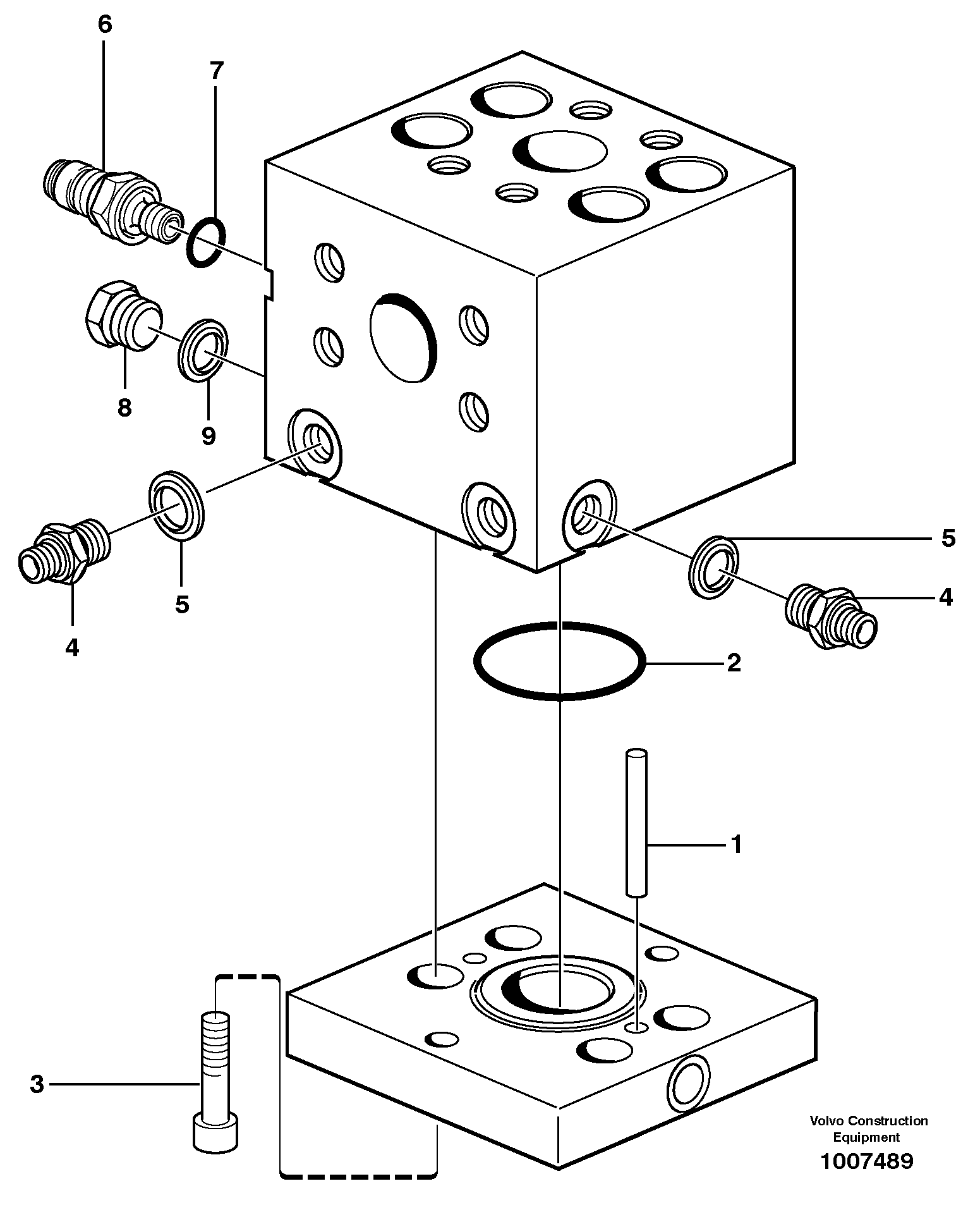 Connecting block  SER NO 5198 - 5975 — volvo parts diagram