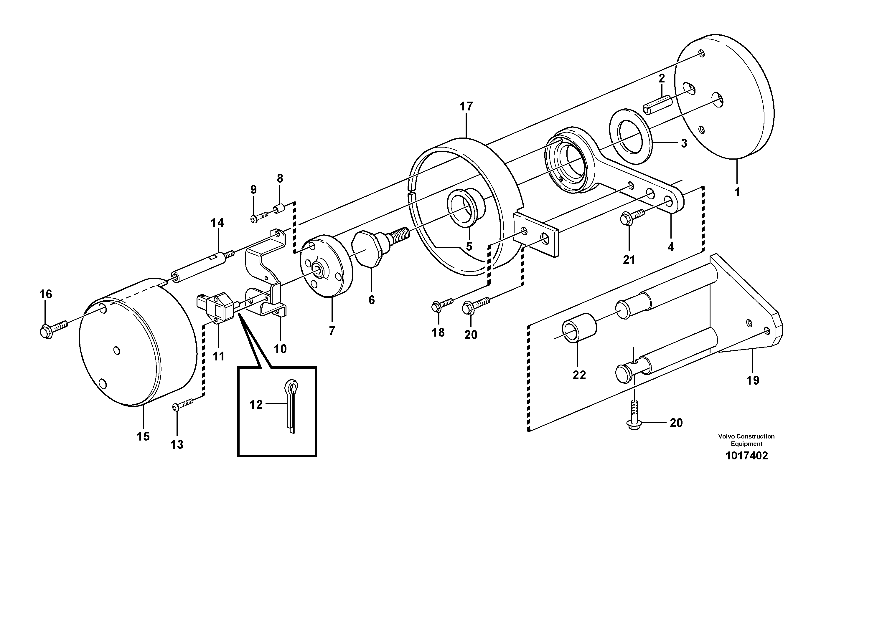 Angle sensor, steering 82944 — volvo parts diagram
