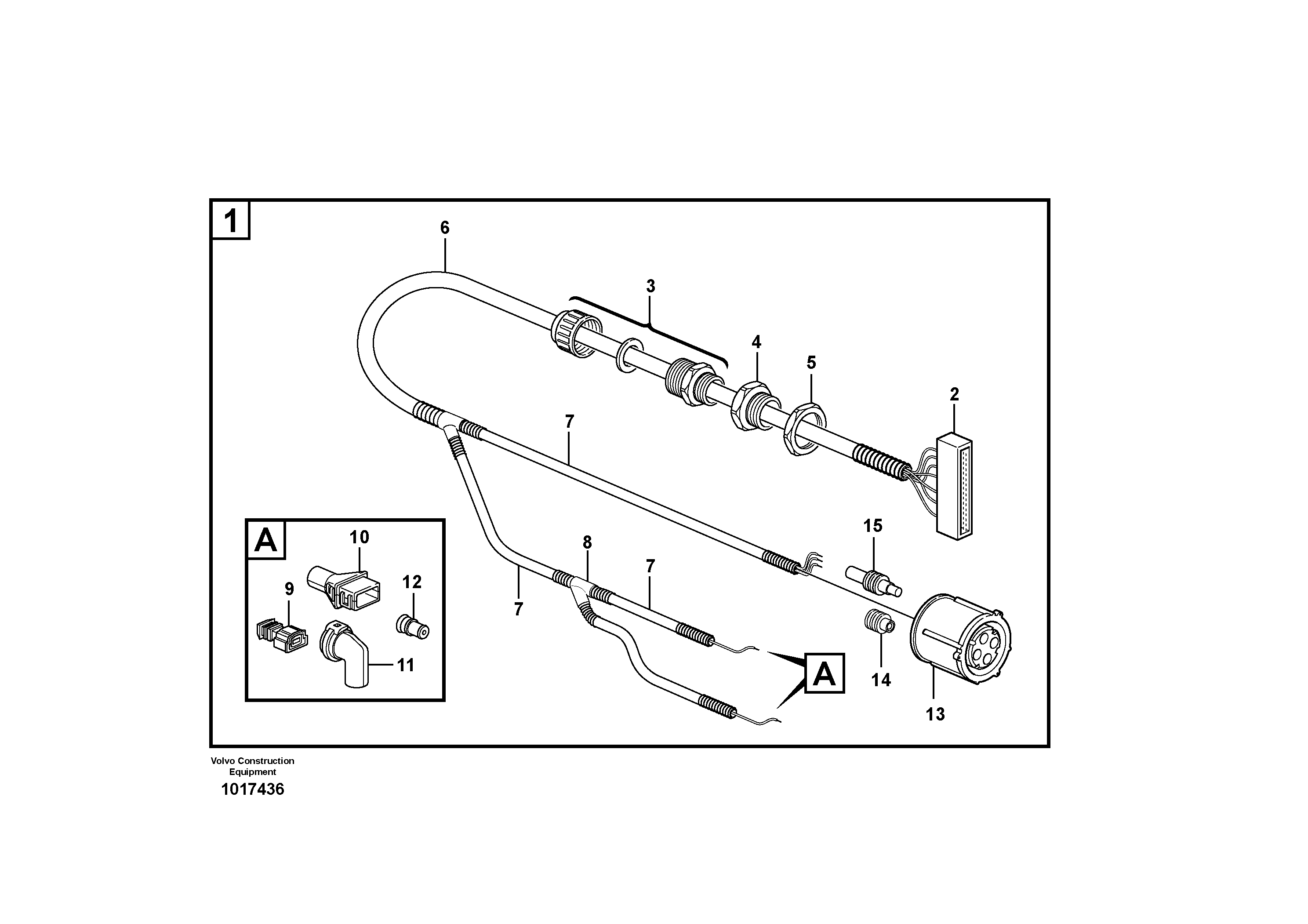 Cable harness, CDC-steering.  82944 — volvo parts diagram