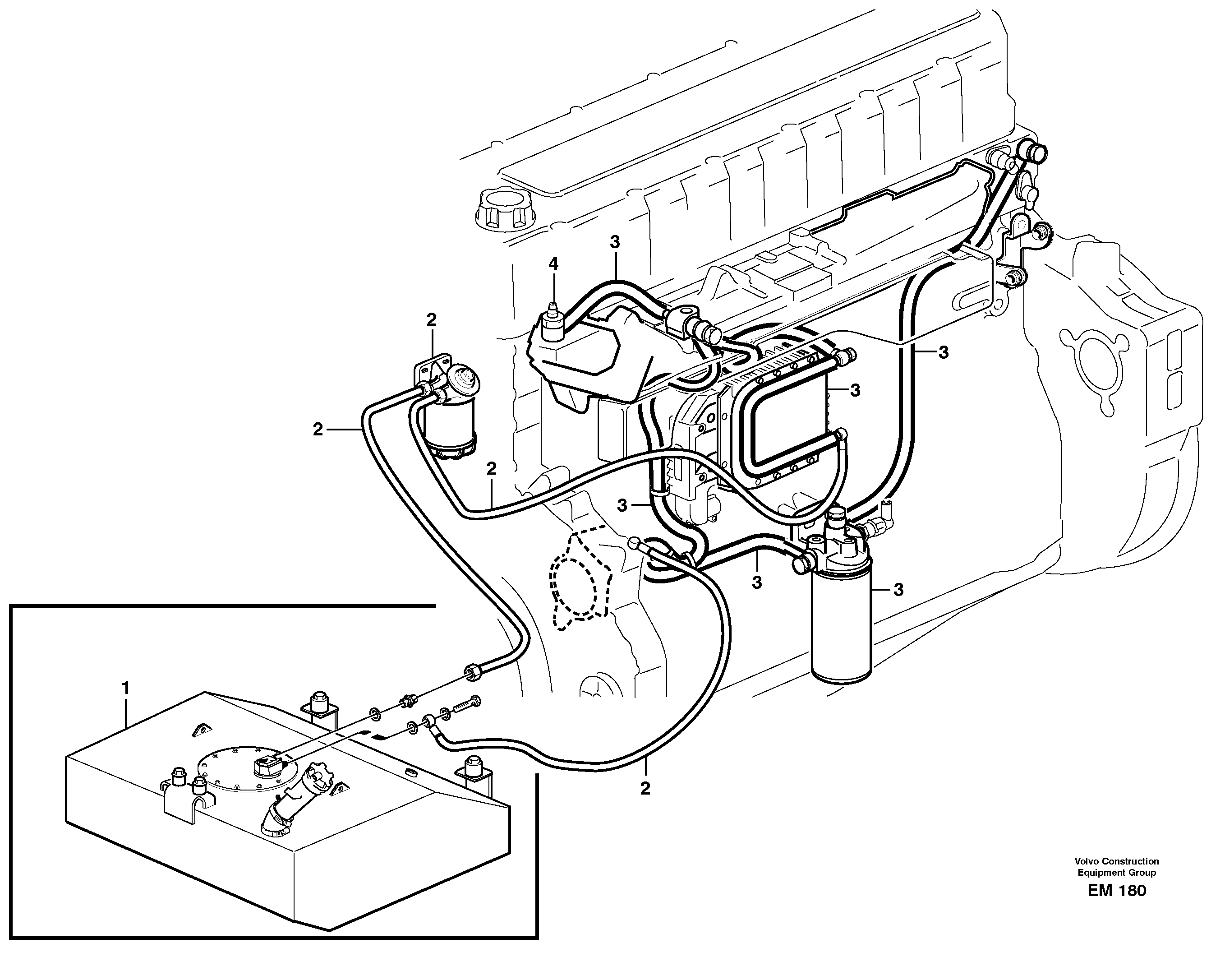 Fuel system — volvo parts diagram