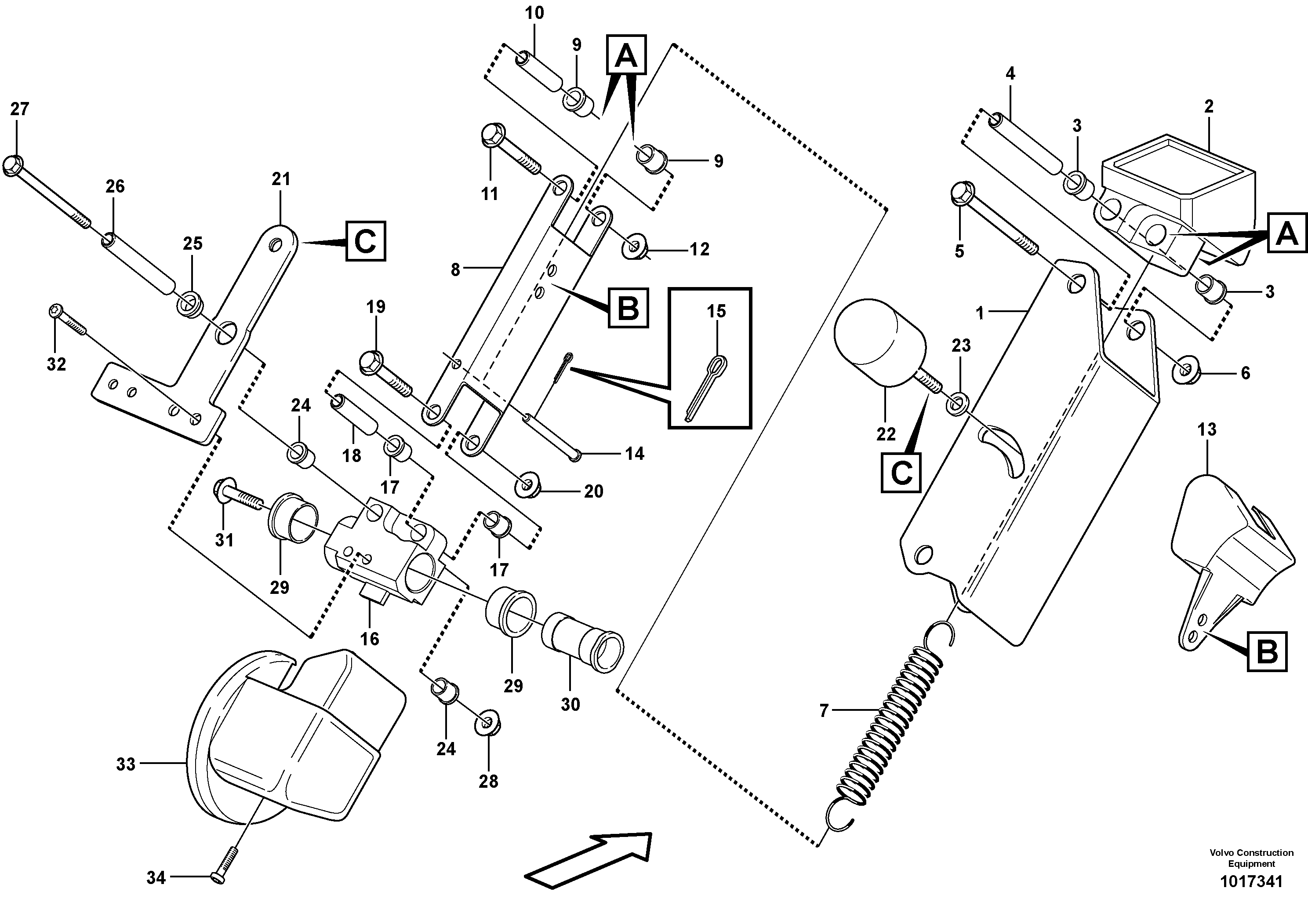 Release mechanism  82767, 82768, 82769 — volvo parts diagram
