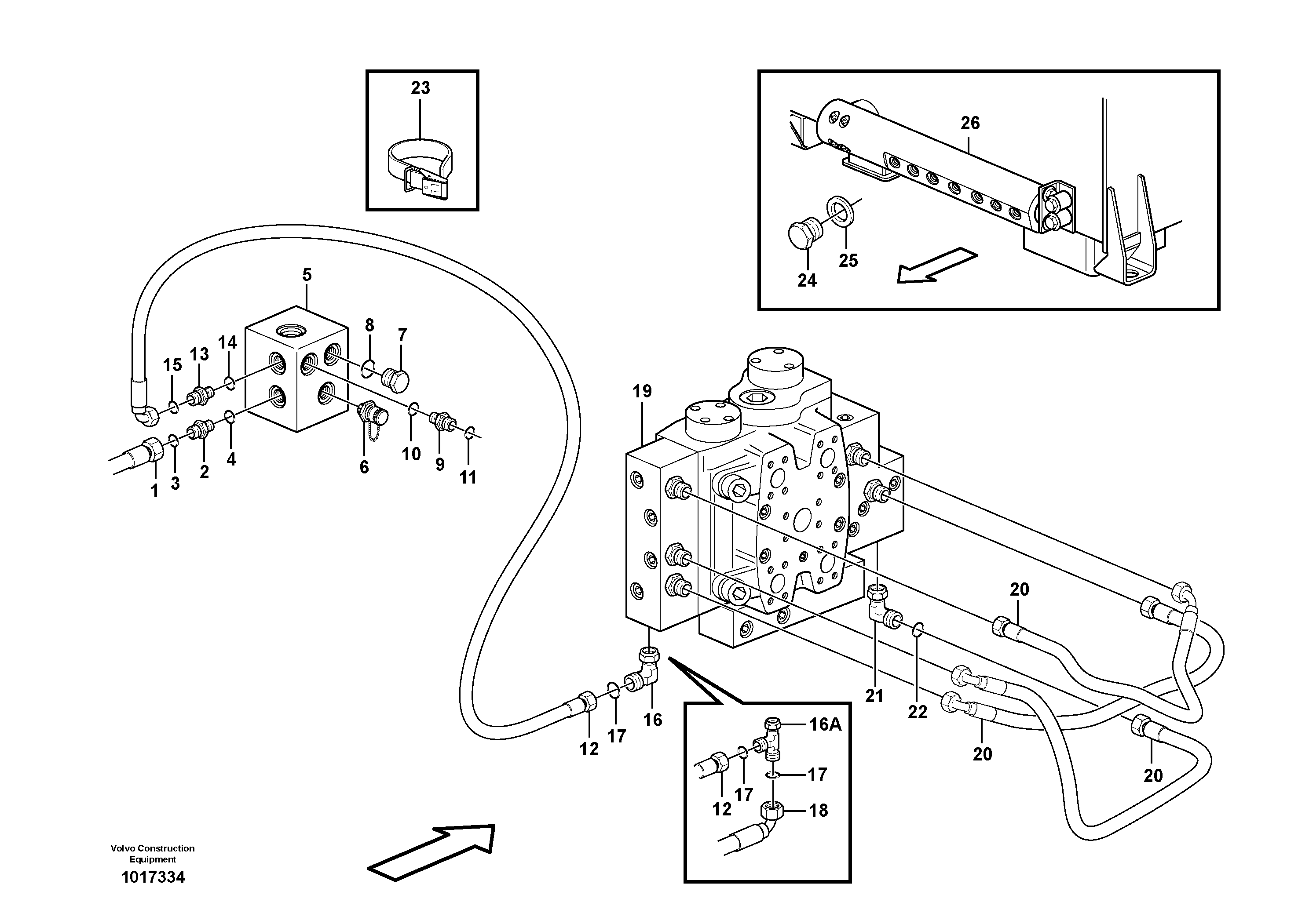Servo - hydraulic, hydraulic lines  82767, 82768, 82769 — volvo parts diagram
