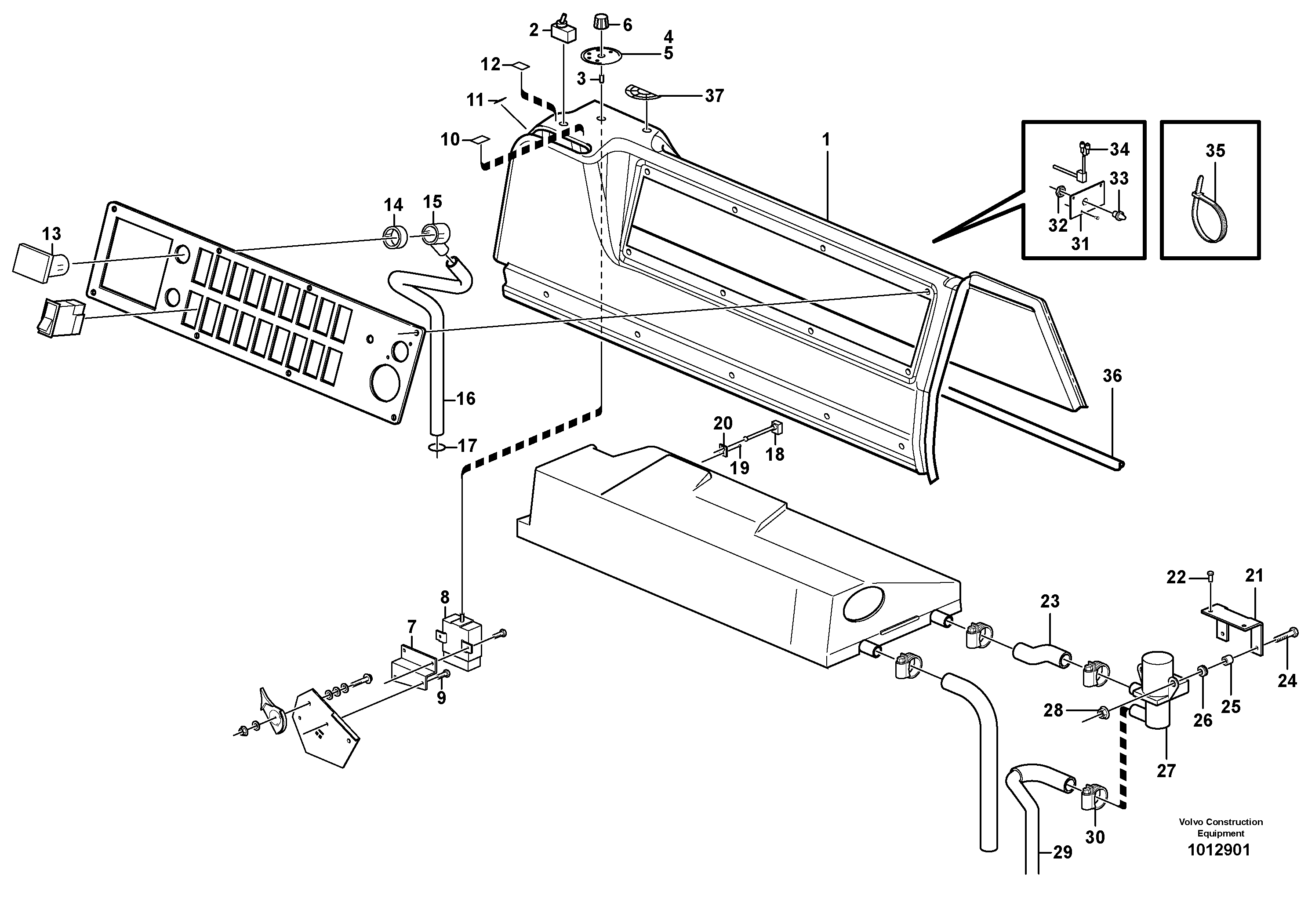 Automatic temperature control.  82547 — volvo parts diagram
