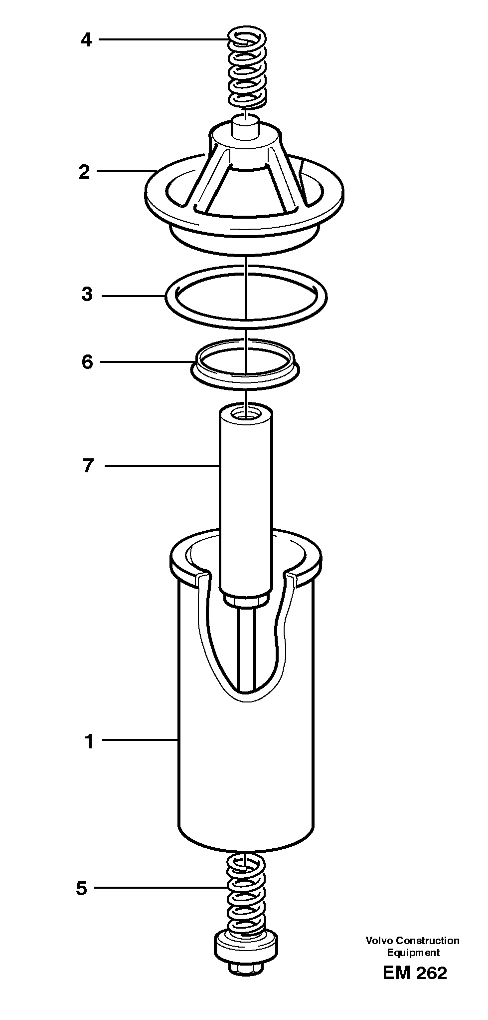 Hydraulic fluid filter — volvo parts diagram