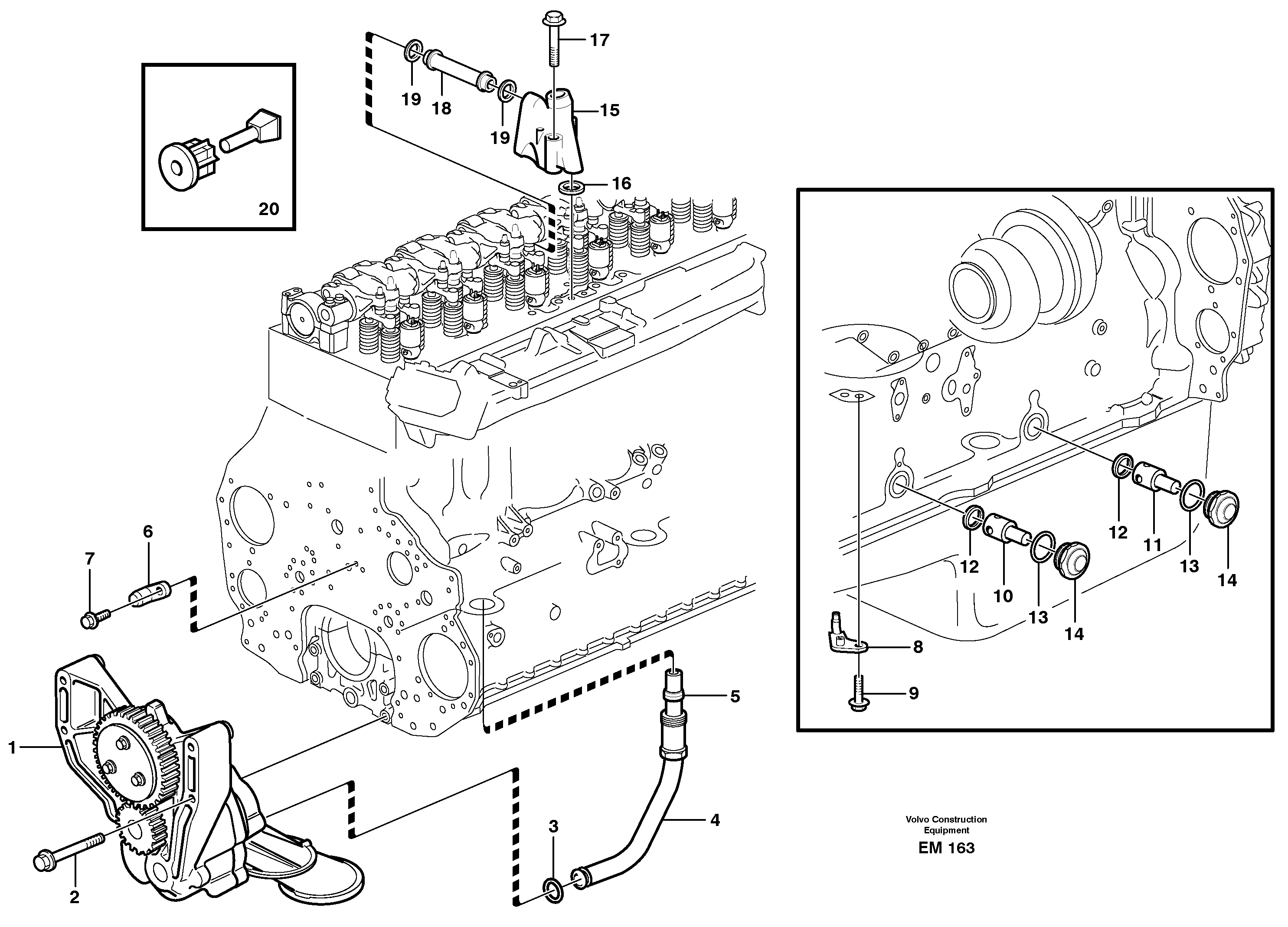 Lubricating oil system — volvo parts diagram