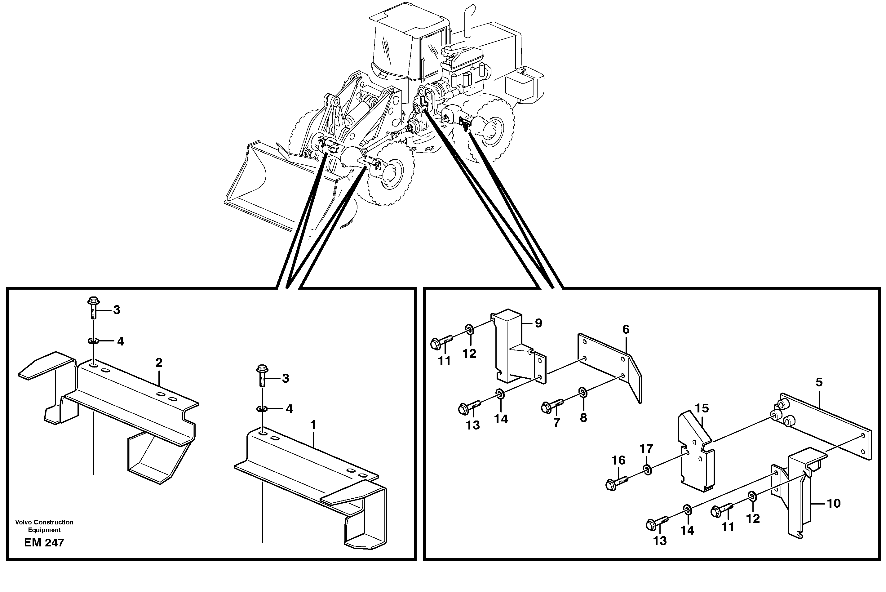 Protection, brake pipes — volvo parts diagram
