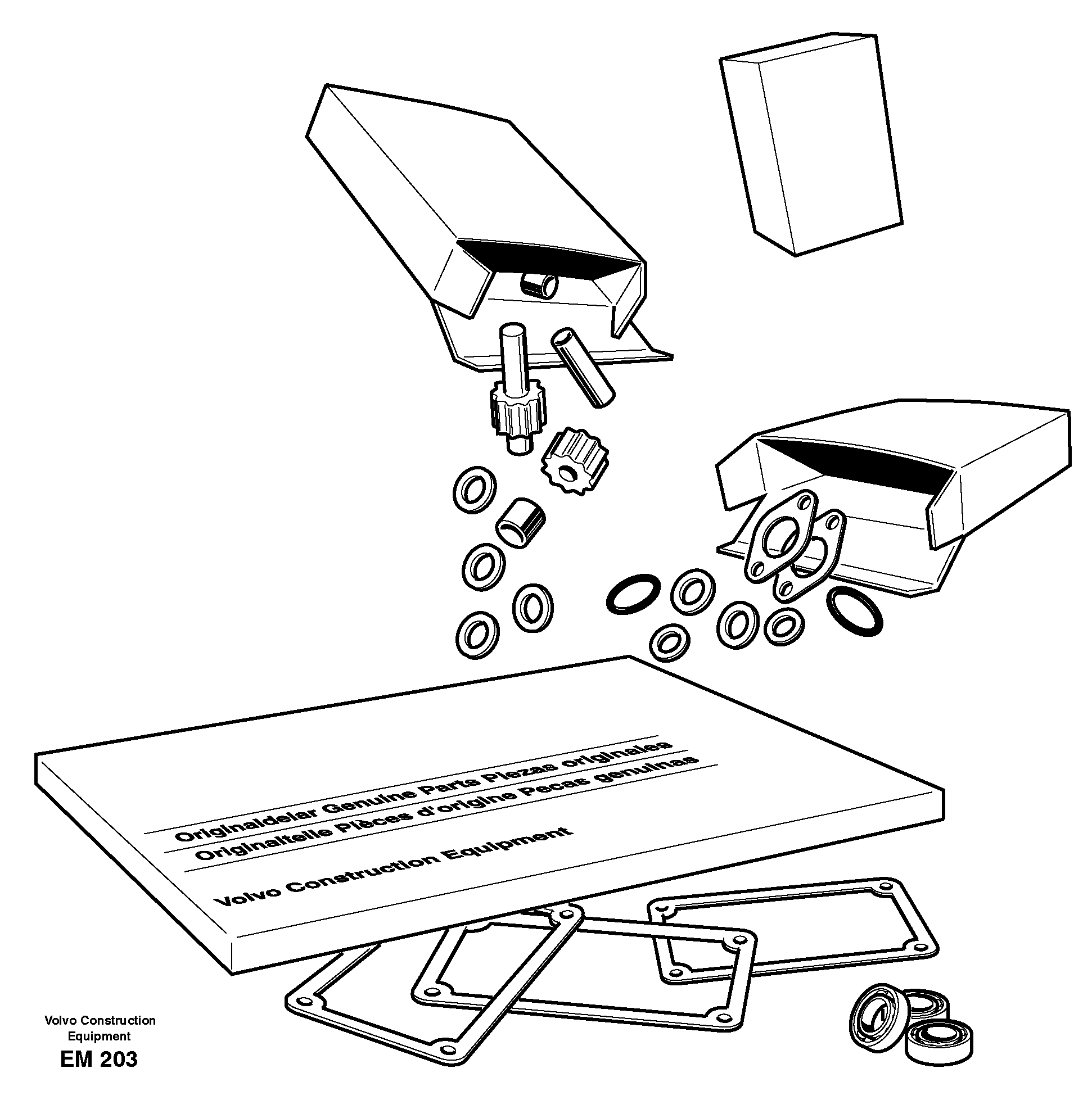 Repair kits for engine — volvo parts diagram