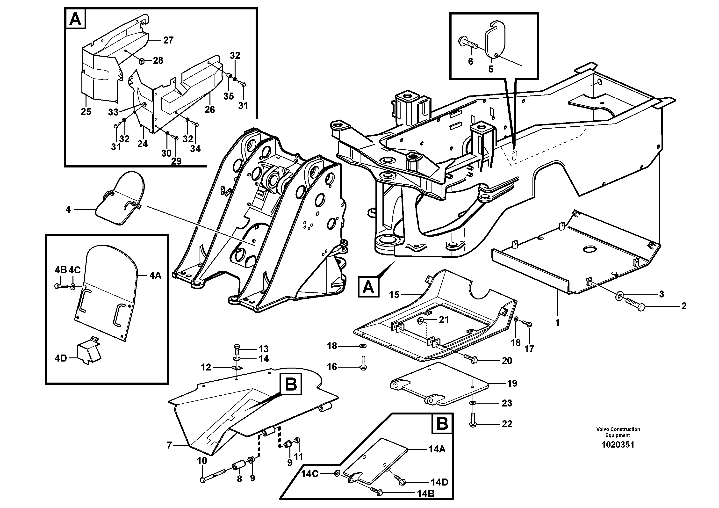 Protecting plates — volvo parts diagram