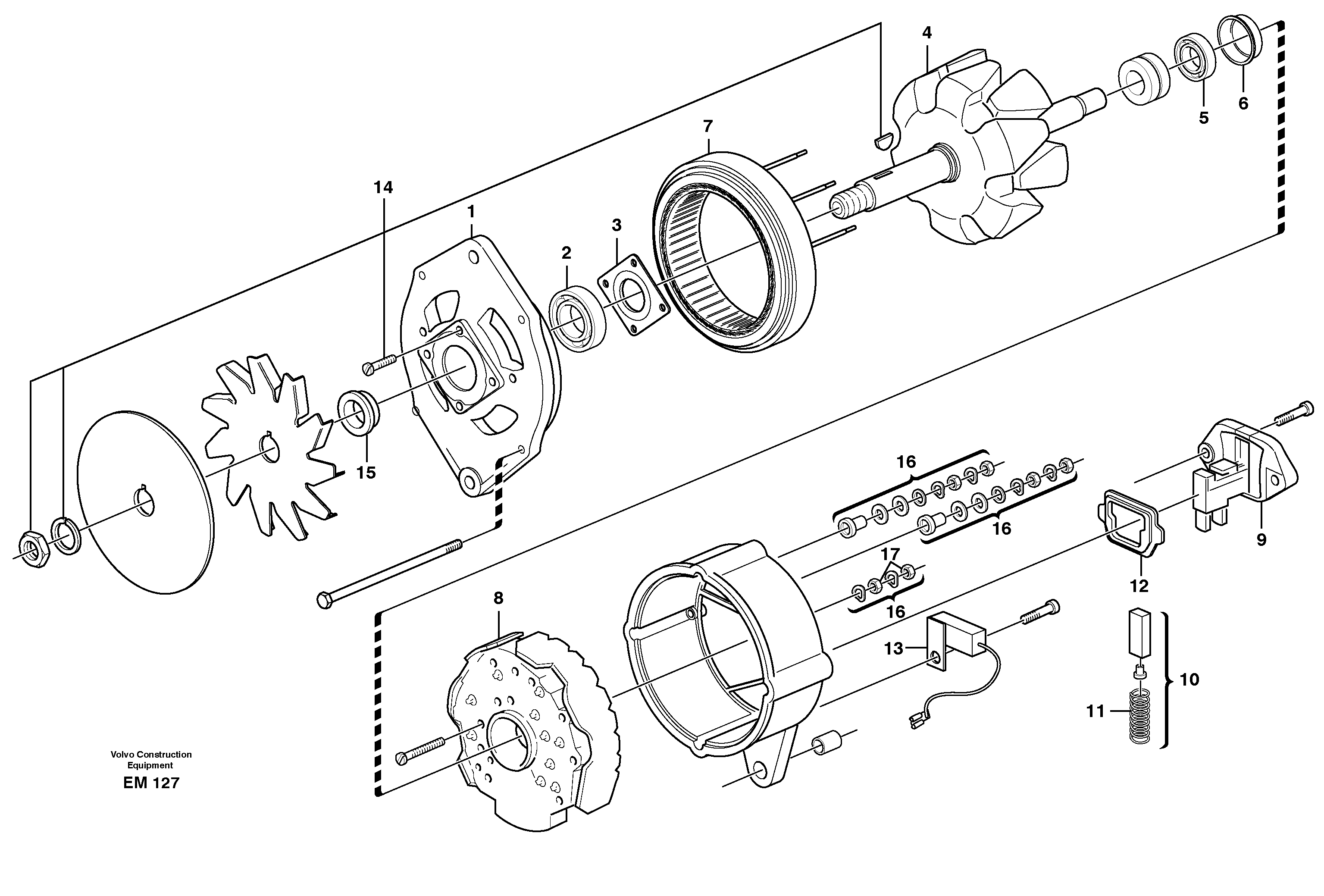 Alternator, 80A. 80317, 80512 — volvo parts diagram