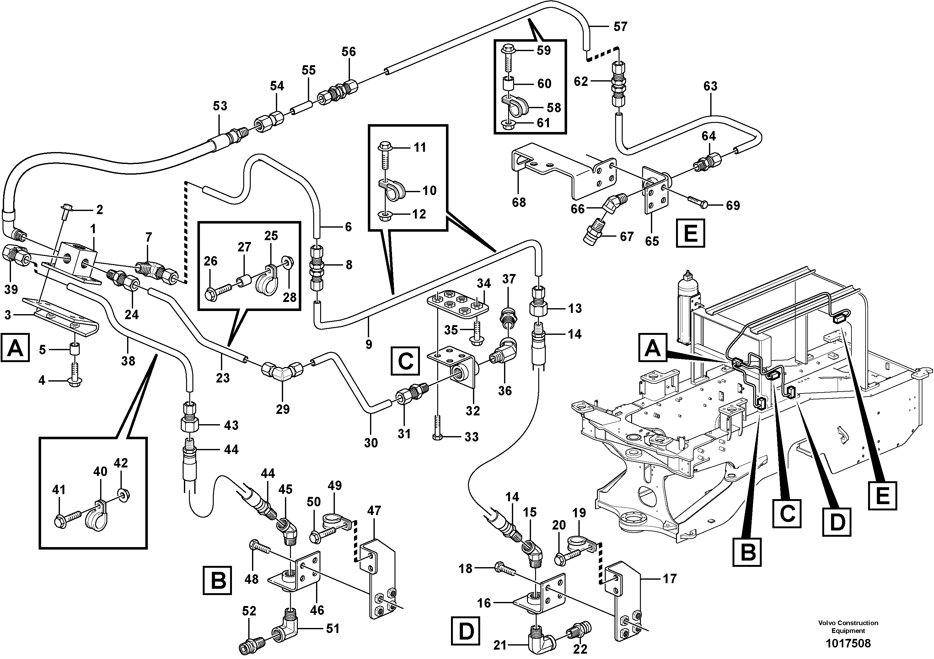 Fire suppression system  82592 SER NO - 6931 — volvo parts diagram