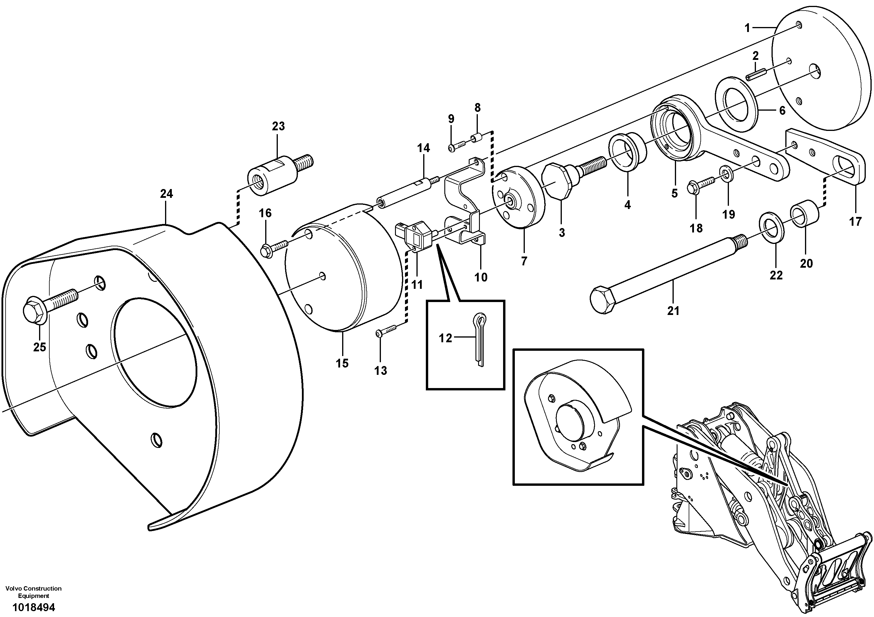 Angle sensor, tilt  82767, 82768, 82769 — volvo parts diagram