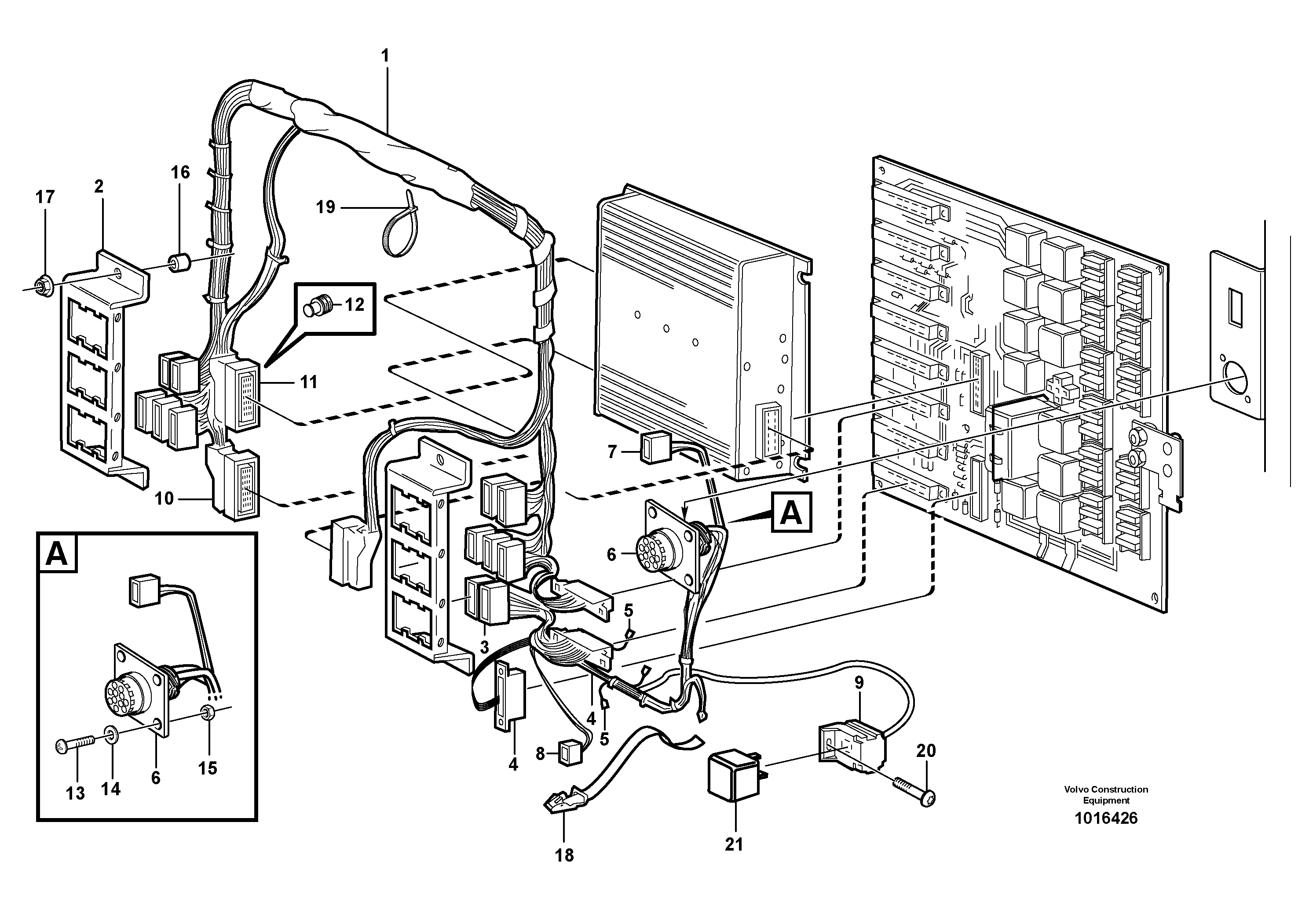 Electrical distribut.unitand cable harness  33828 CAB 2613 - , 33827 CAB 2272 - — volvo parts diagram