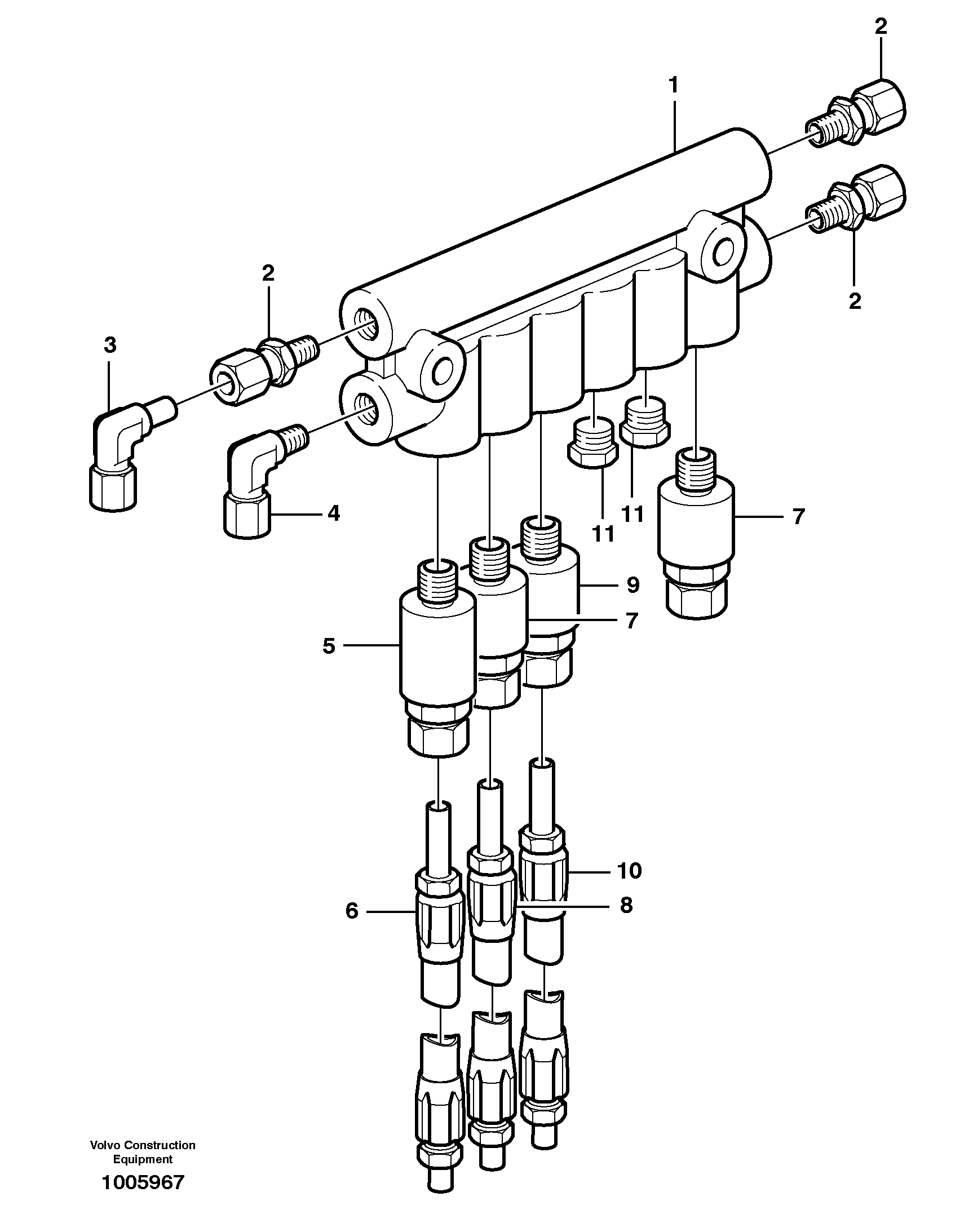 Distribution block, B3.  80958, 82111, 82688 SER NO - 5940 — volvo parts diagram