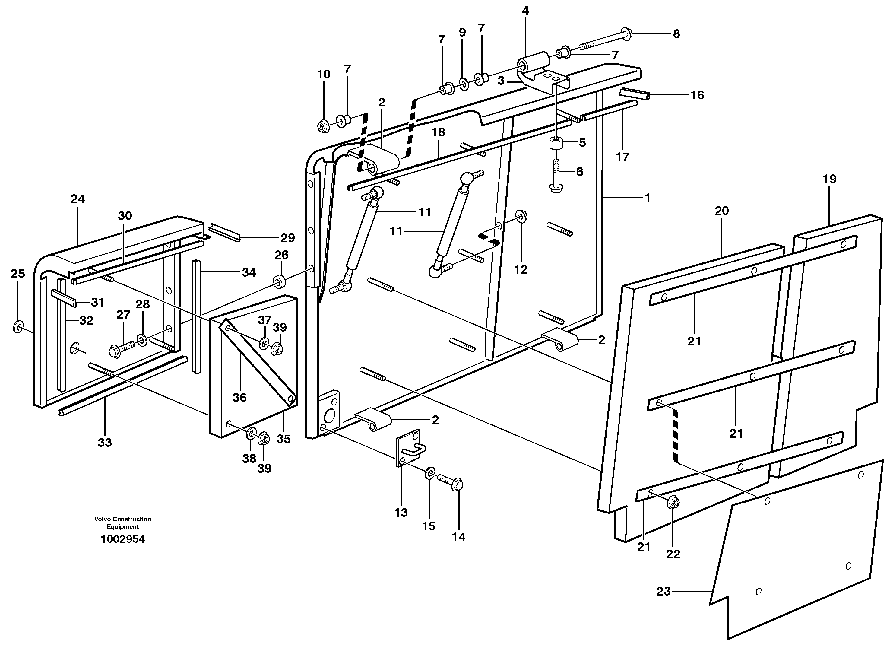 Side hatches SER NO - 5683 — volvo parts diagram