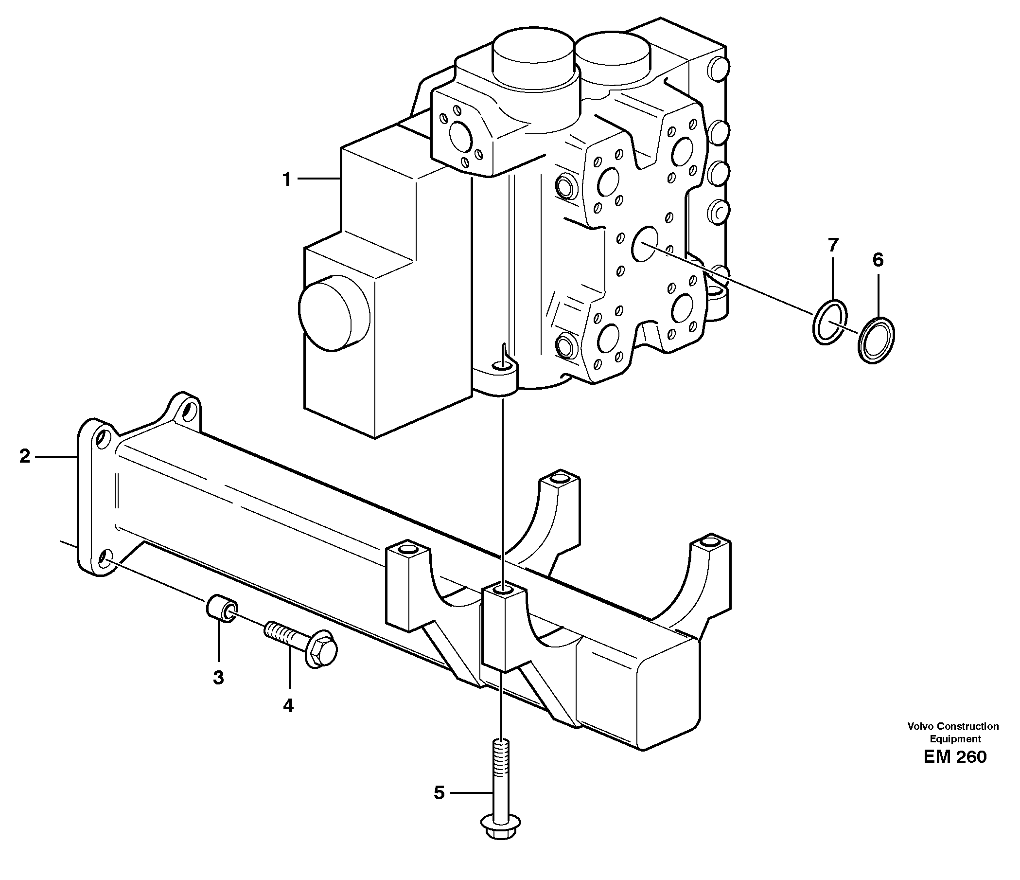 Control valve with fitting parts. — volvo parts diagram