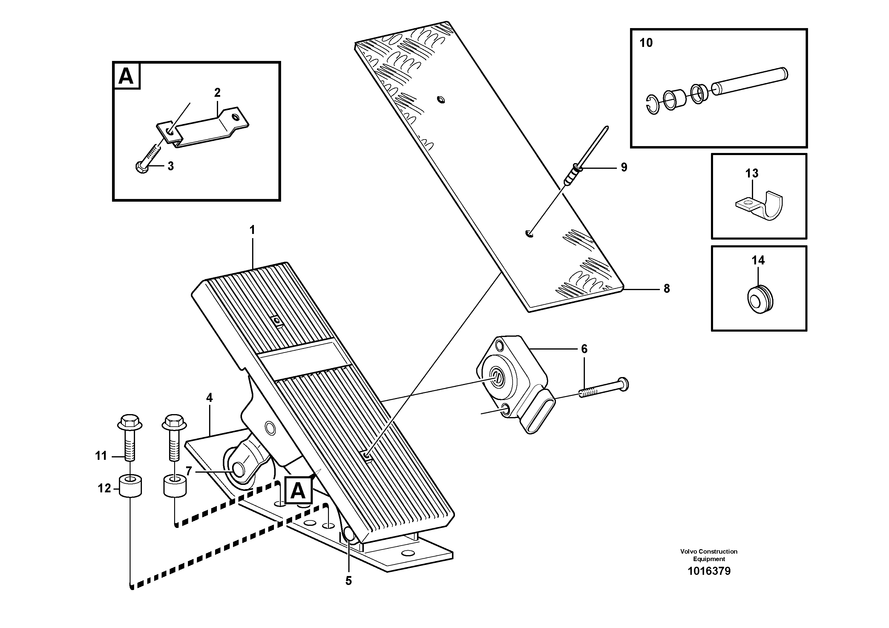 Accelerator pedal — volvo parts diagram