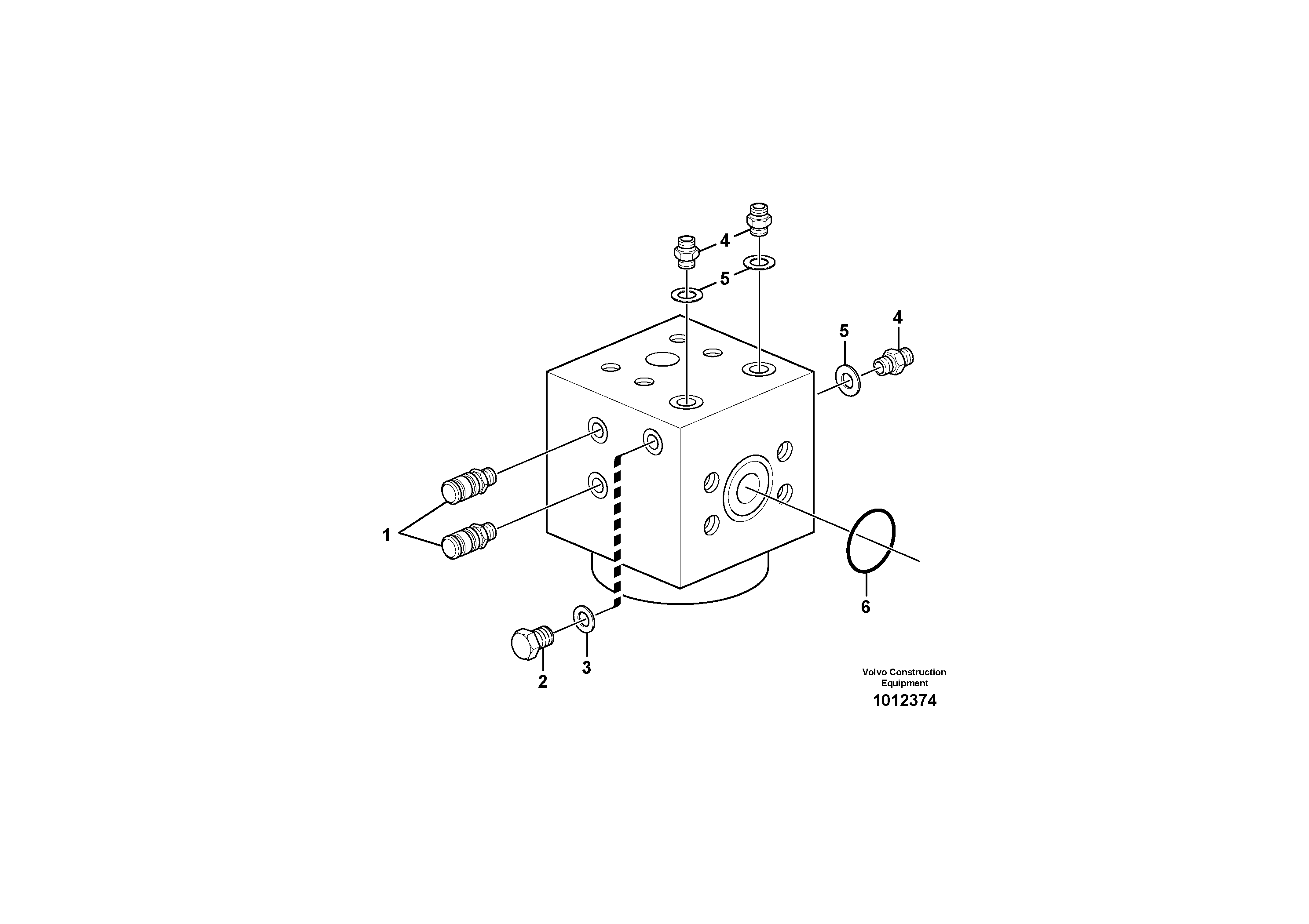 Connecting block  SER NO 5976 - — volvo parts diagram