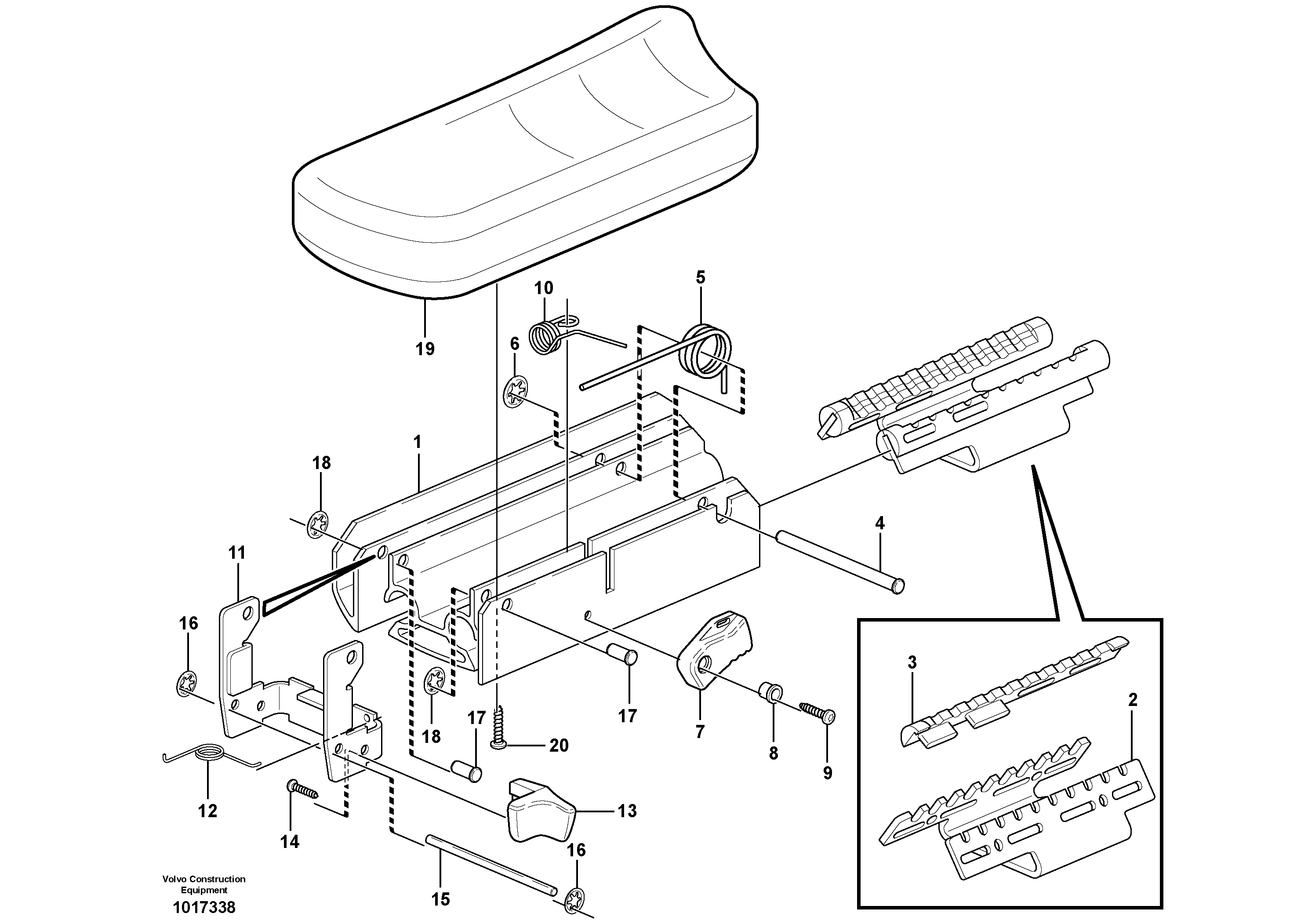 Armrest  82767, 82768, 82769 — volvo parts diagram