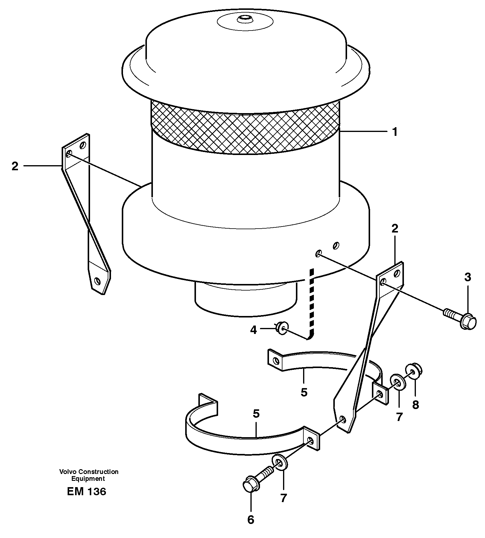 Air filter. 93499 — volvo parts diagram
