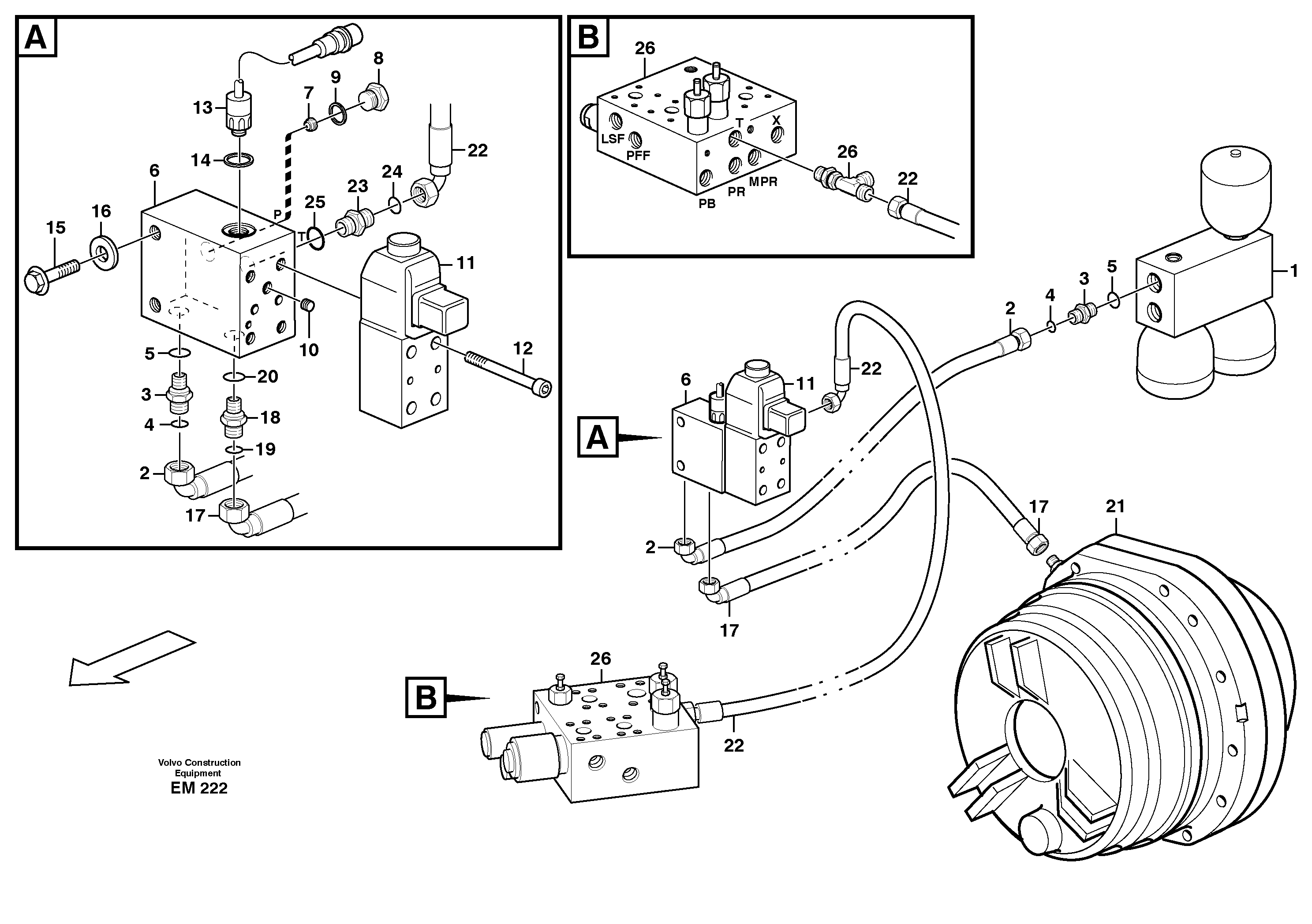 Parking brake — volvo parts diagram