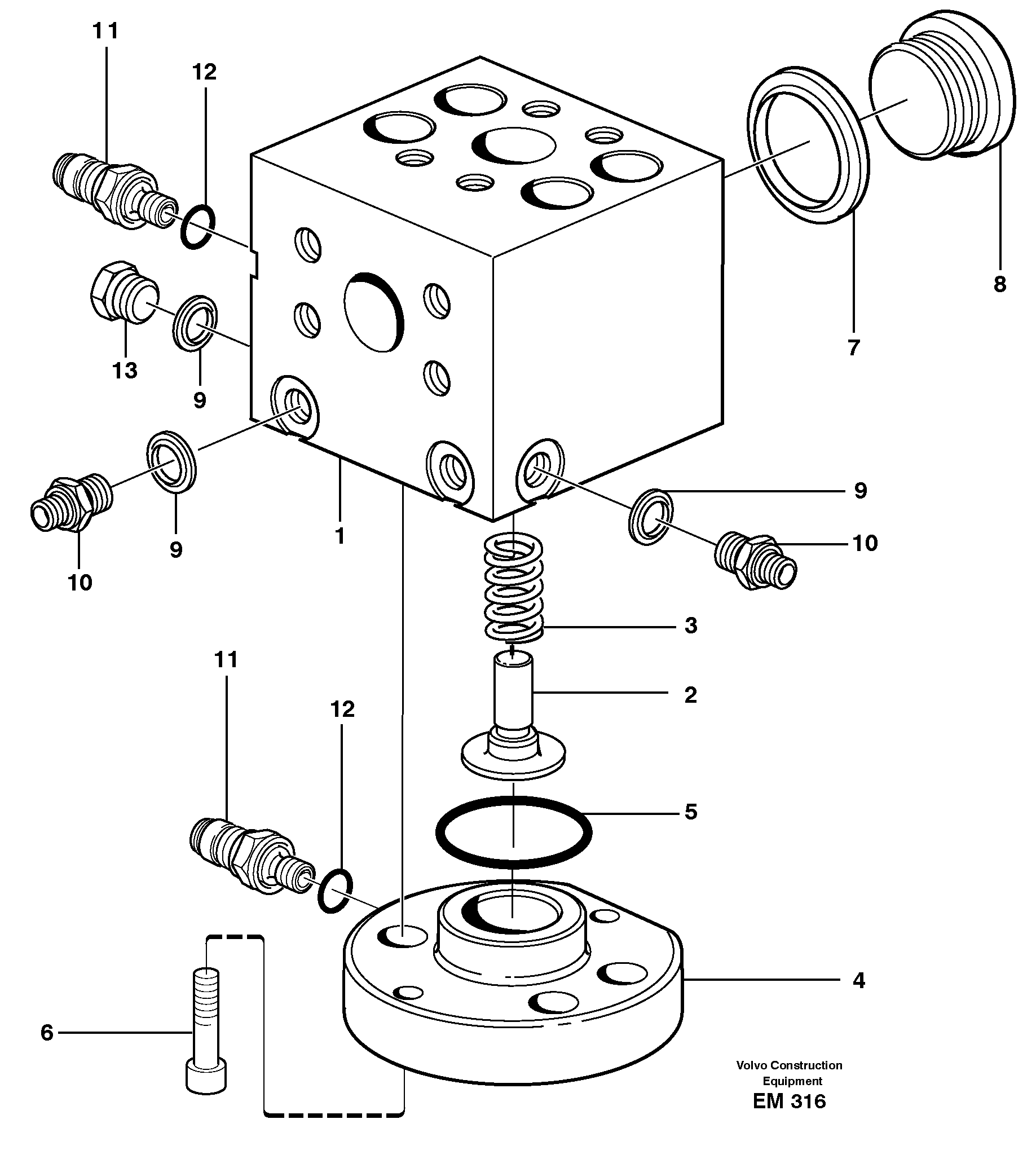 Connecting block  SER NO - 5197 — volvo parts diagram