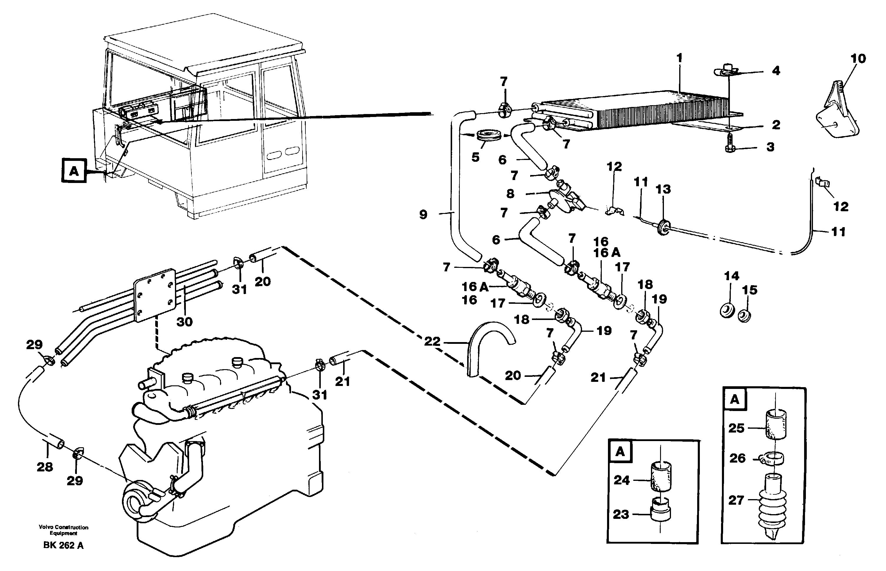 Heating unit — volvo parts diagram