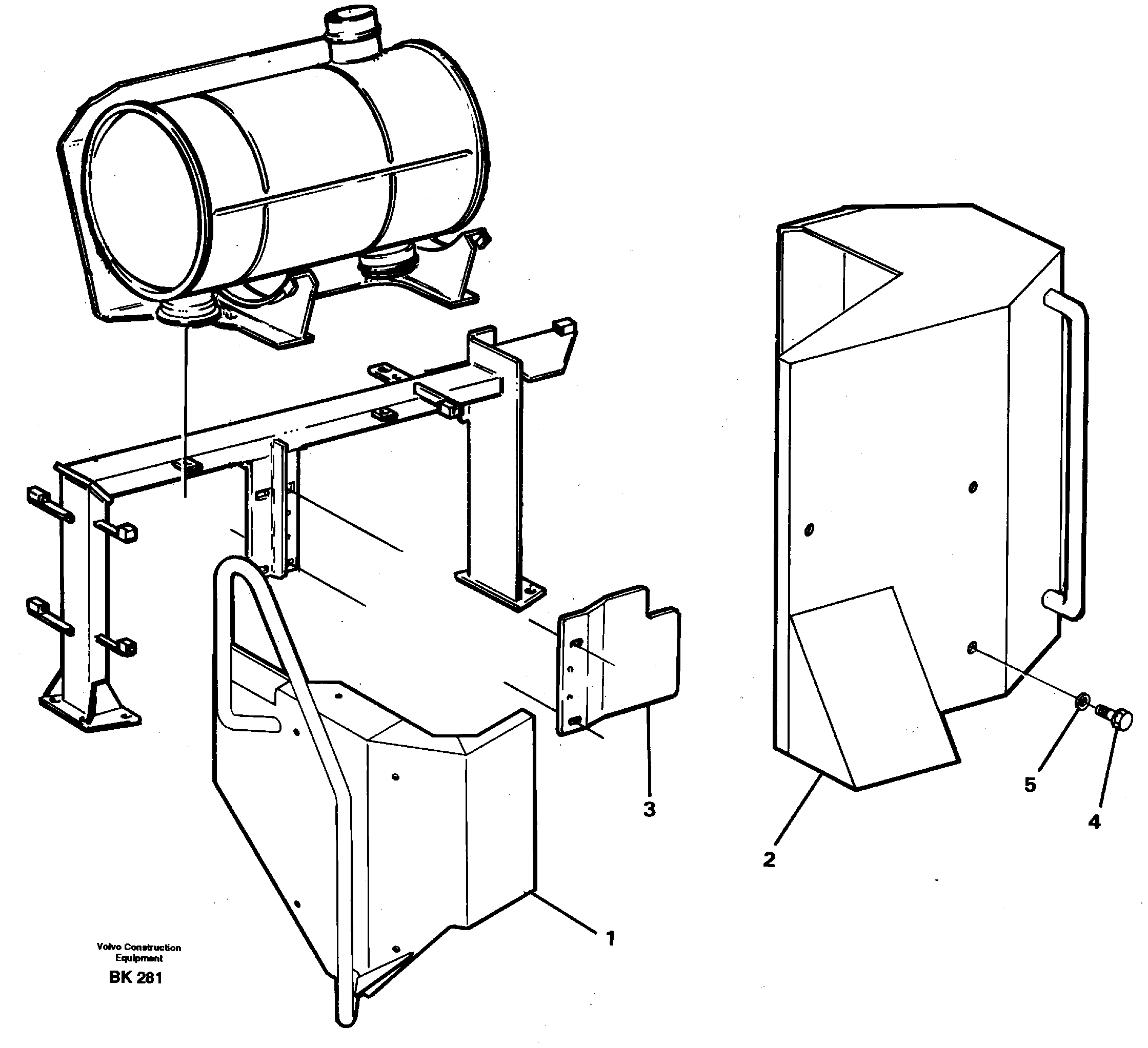 Protecting plates and handrails — volvo parts diagram