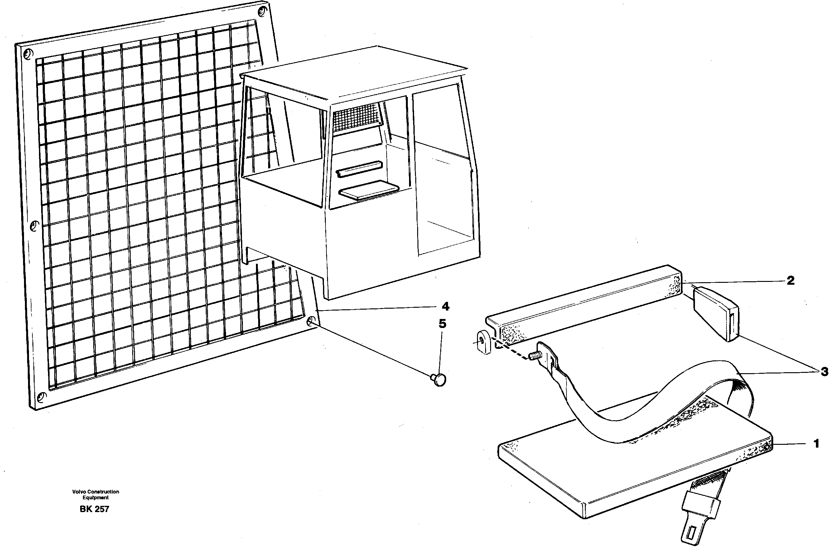 Instructor's seat, USA  93050, 93051 — volvo parts diagram