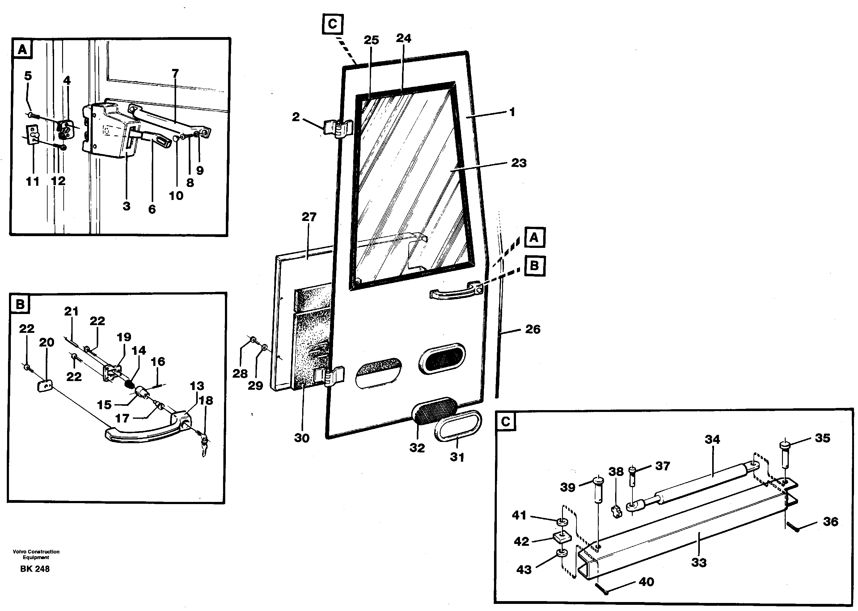 Door — volvo parts diagram