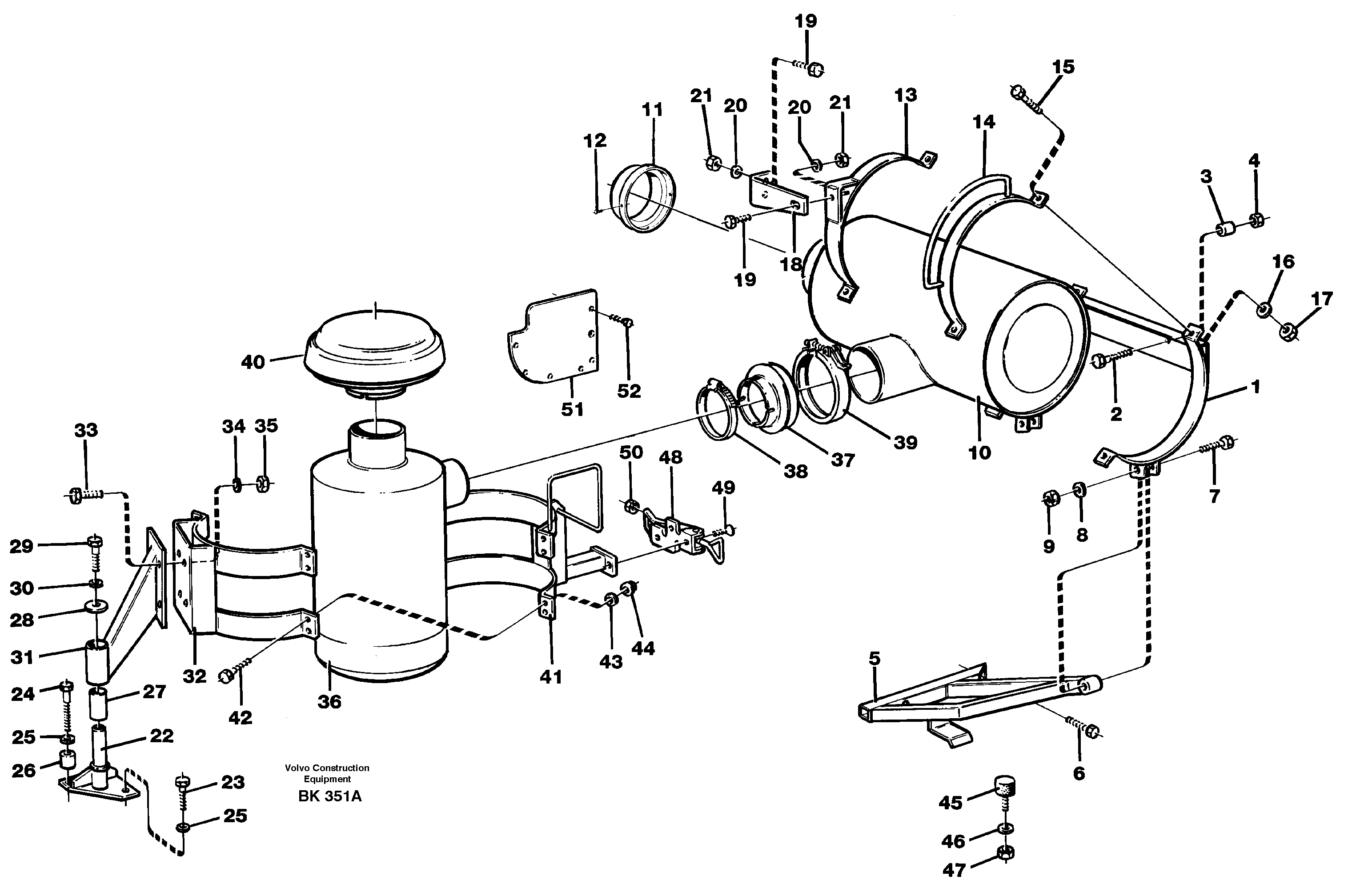 Air filter  93016 — volvo parts diagram
