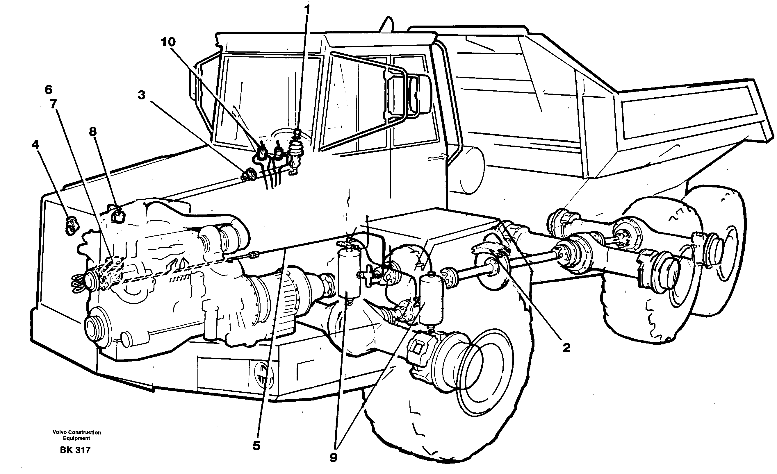 Pneumatic system — volvo parts diagram